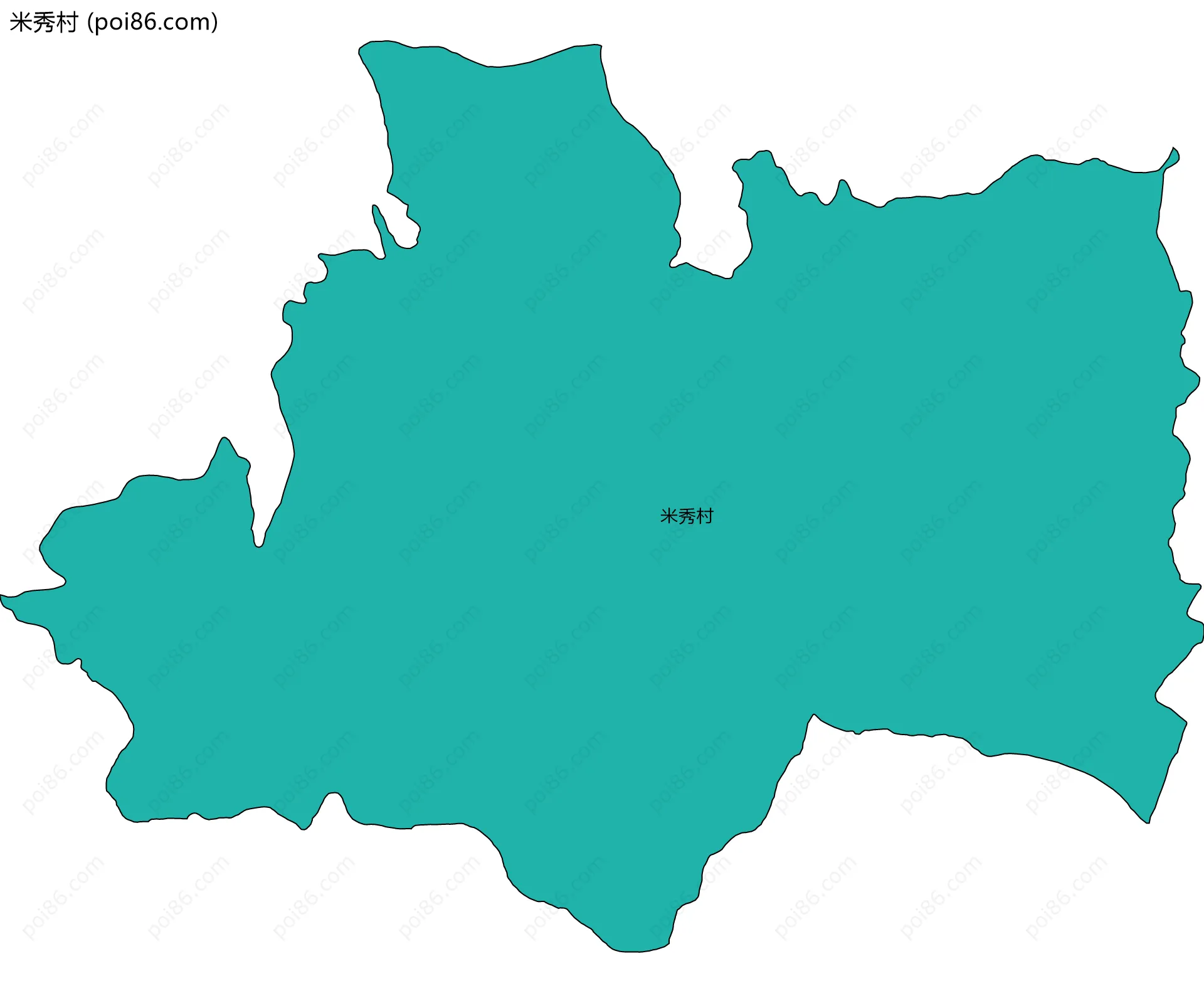 米秀村边界地图