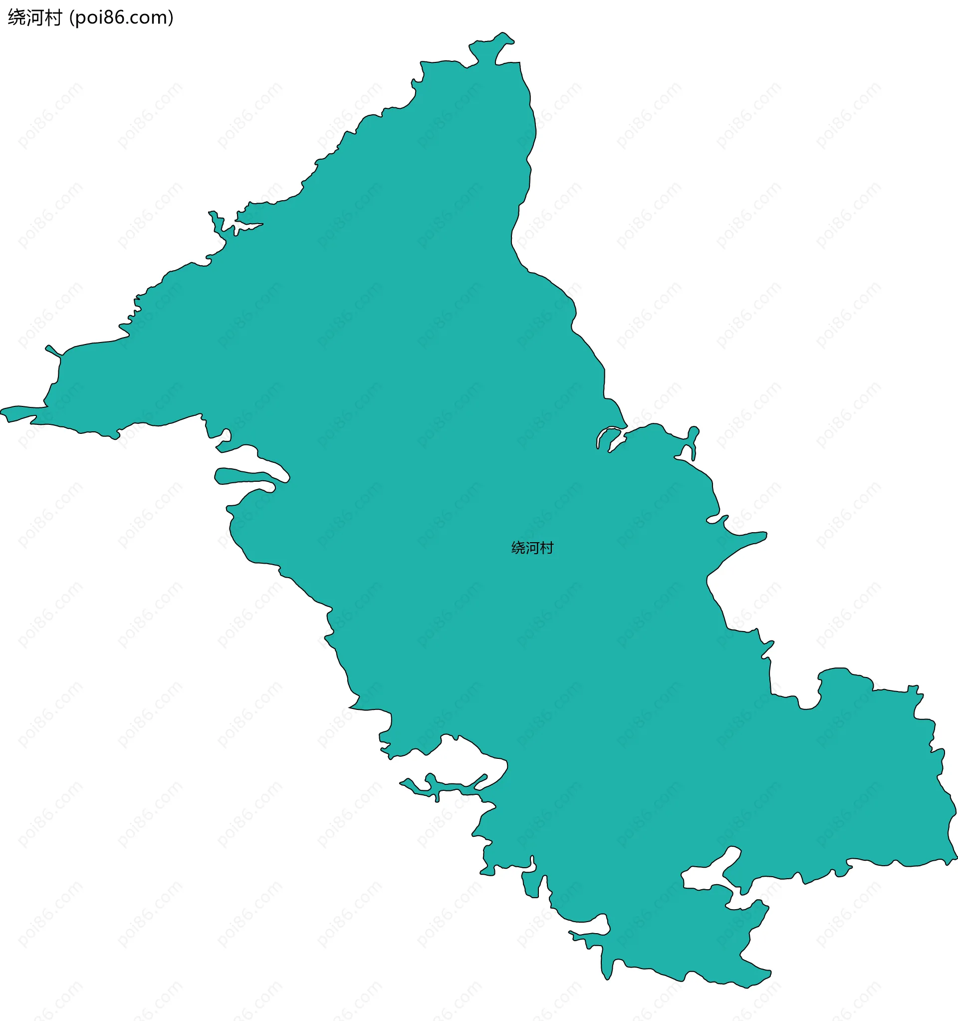 绕河村边界地图