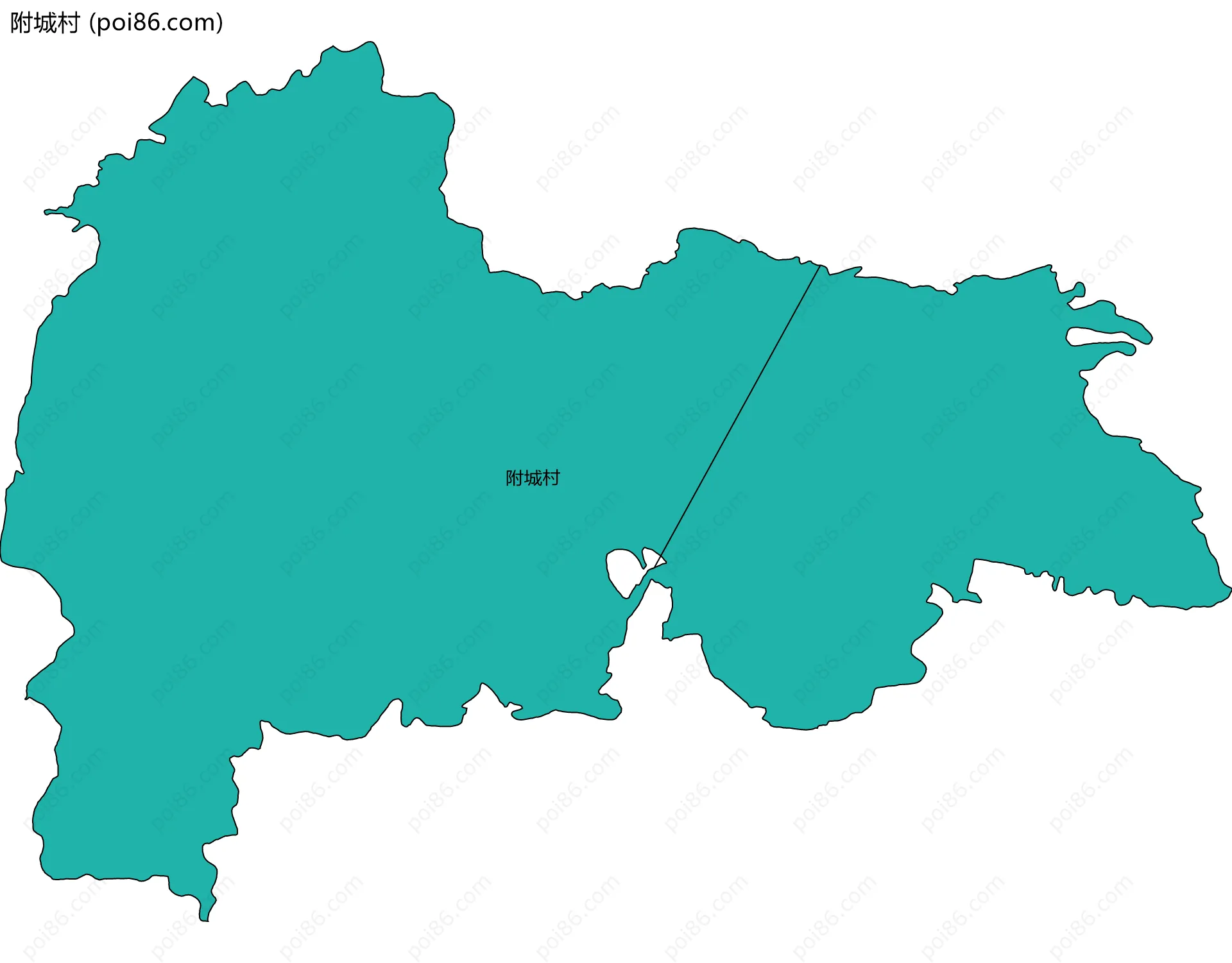 附城村边界地图