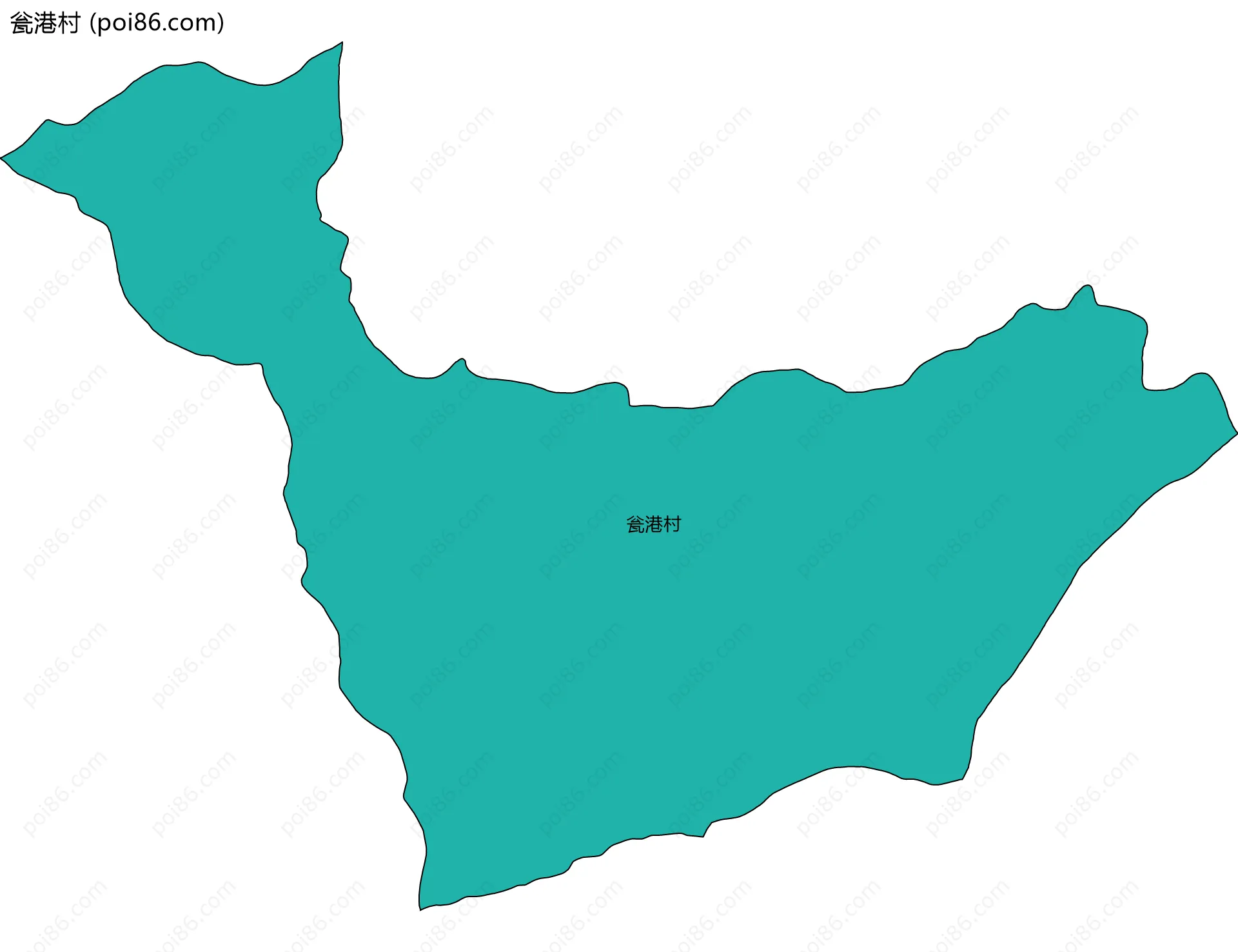 瓮港村边界地图