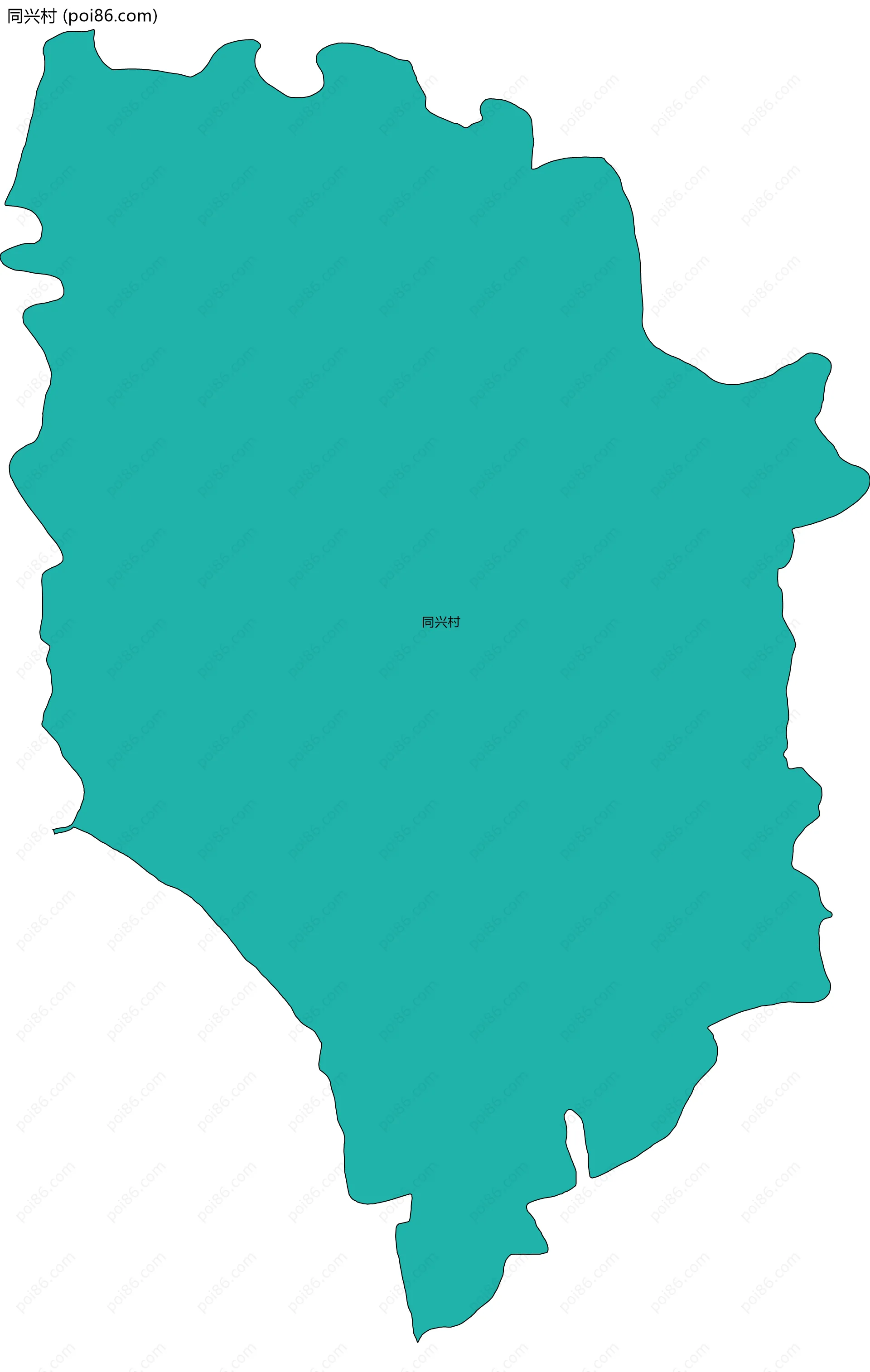 同兴村边界地图