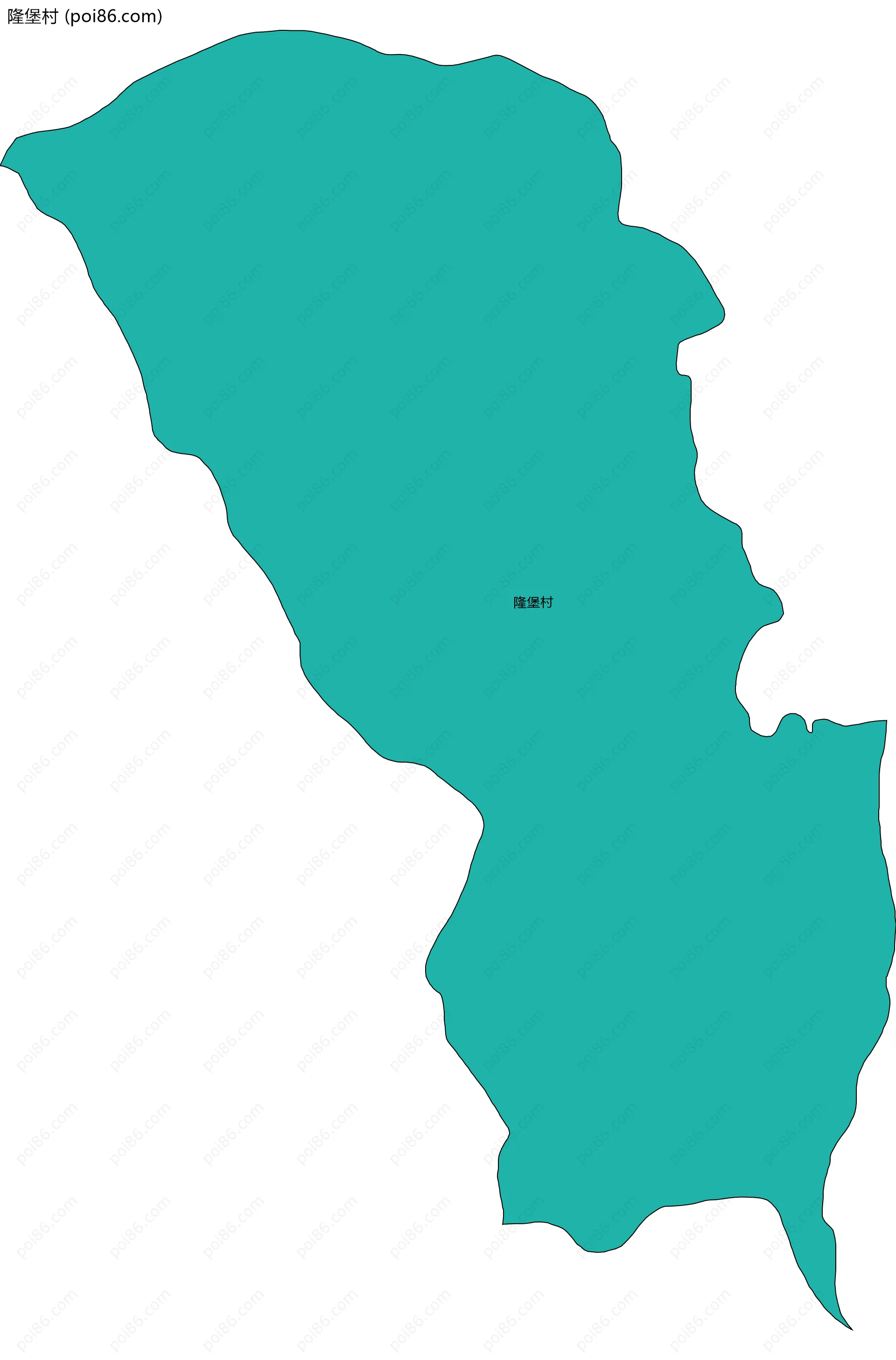 隆堡村边界地图