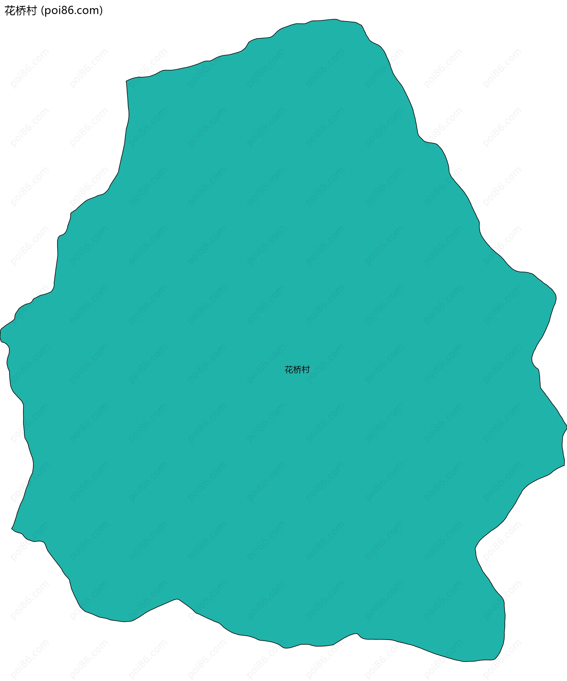 花桥村边界地图