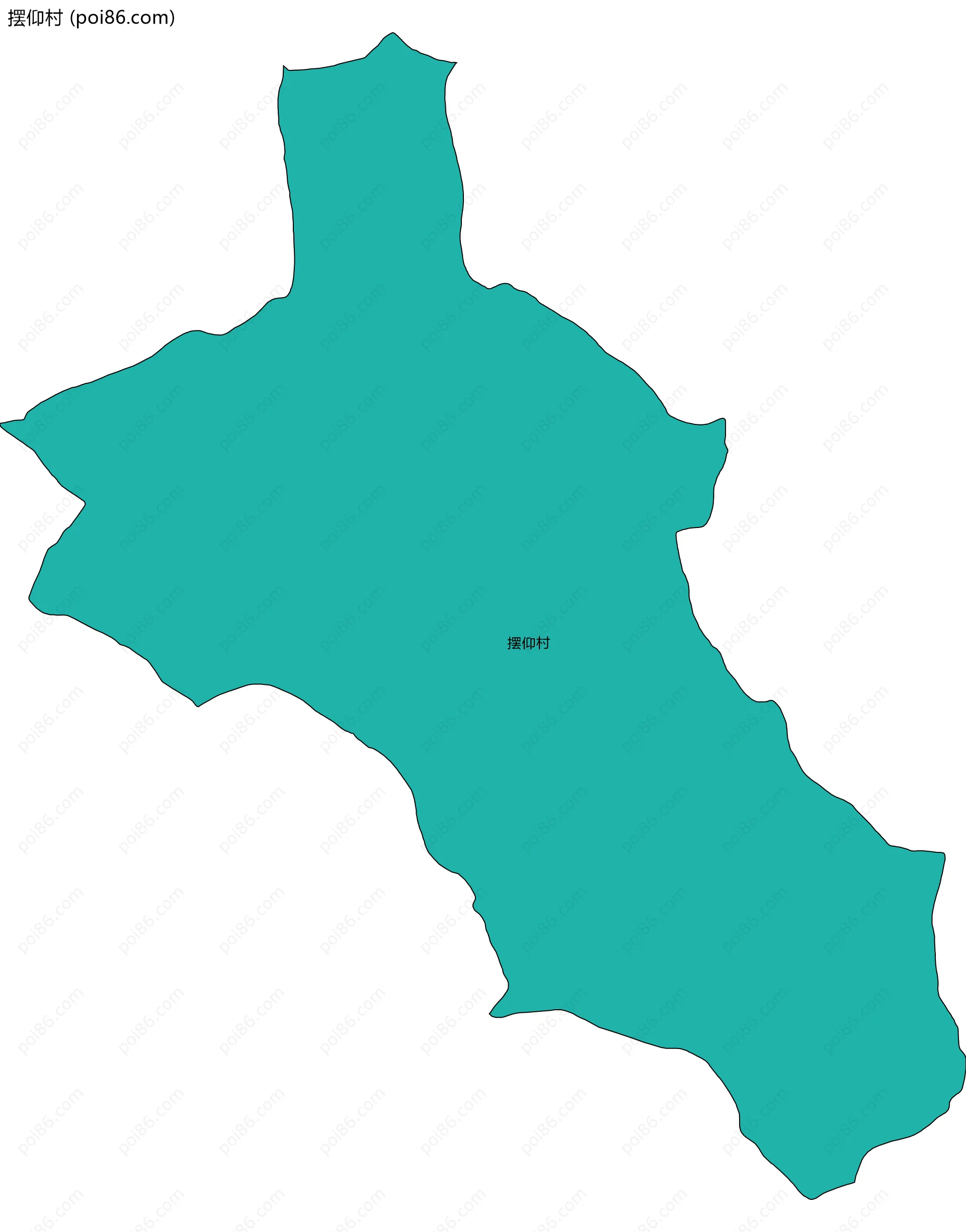 摆仰村边界地图