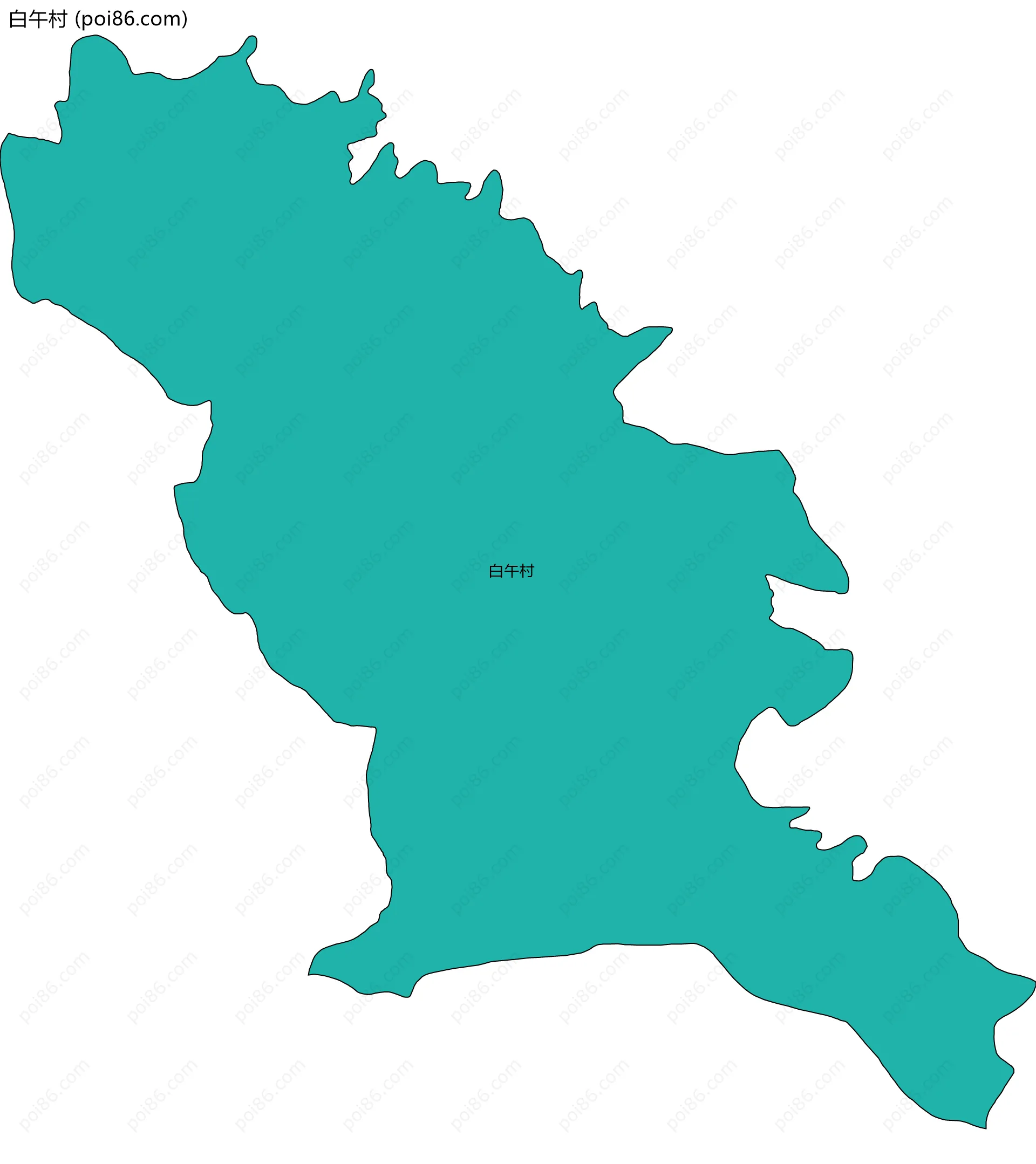 白午村边界地图