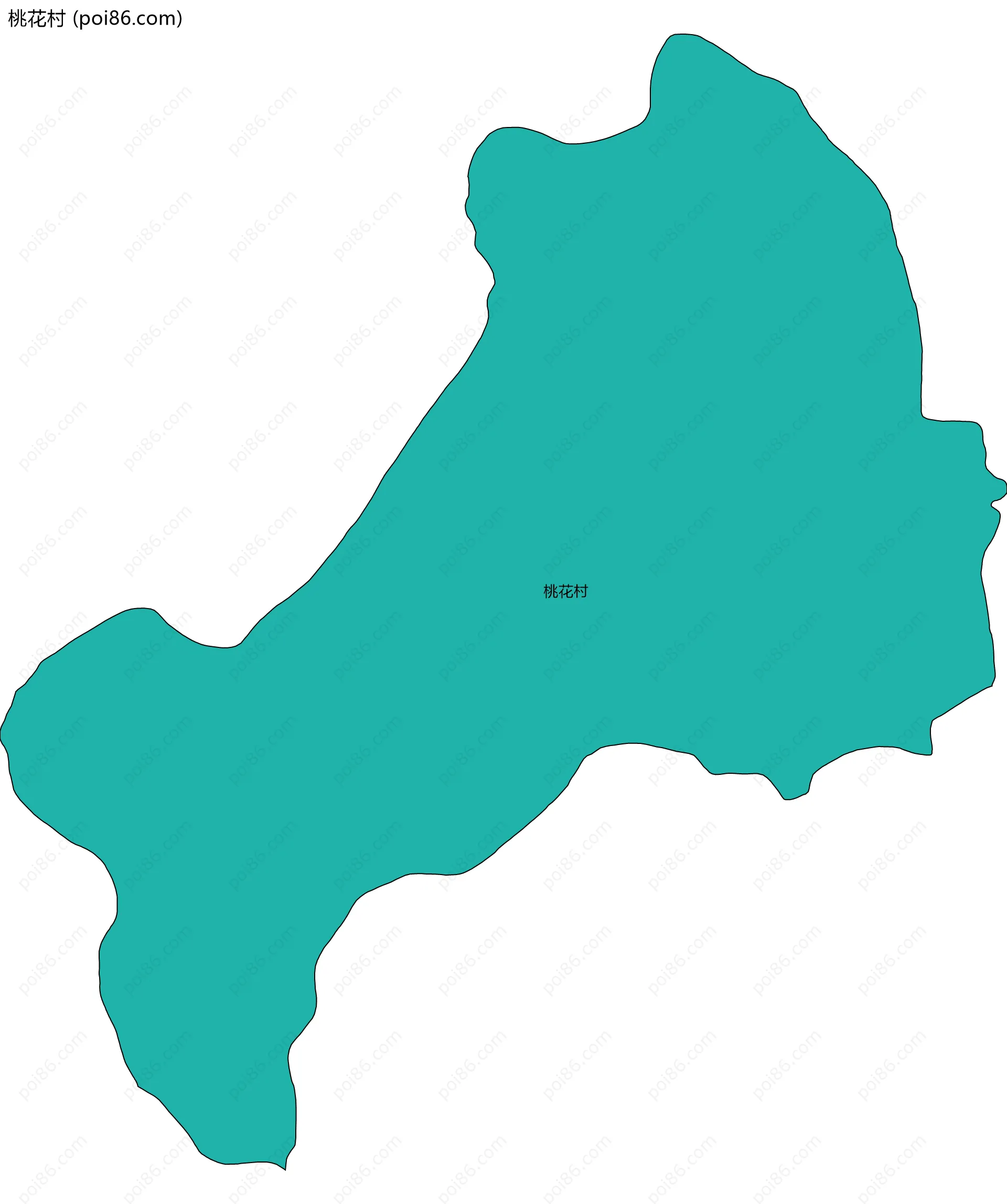 桃花村边界地图