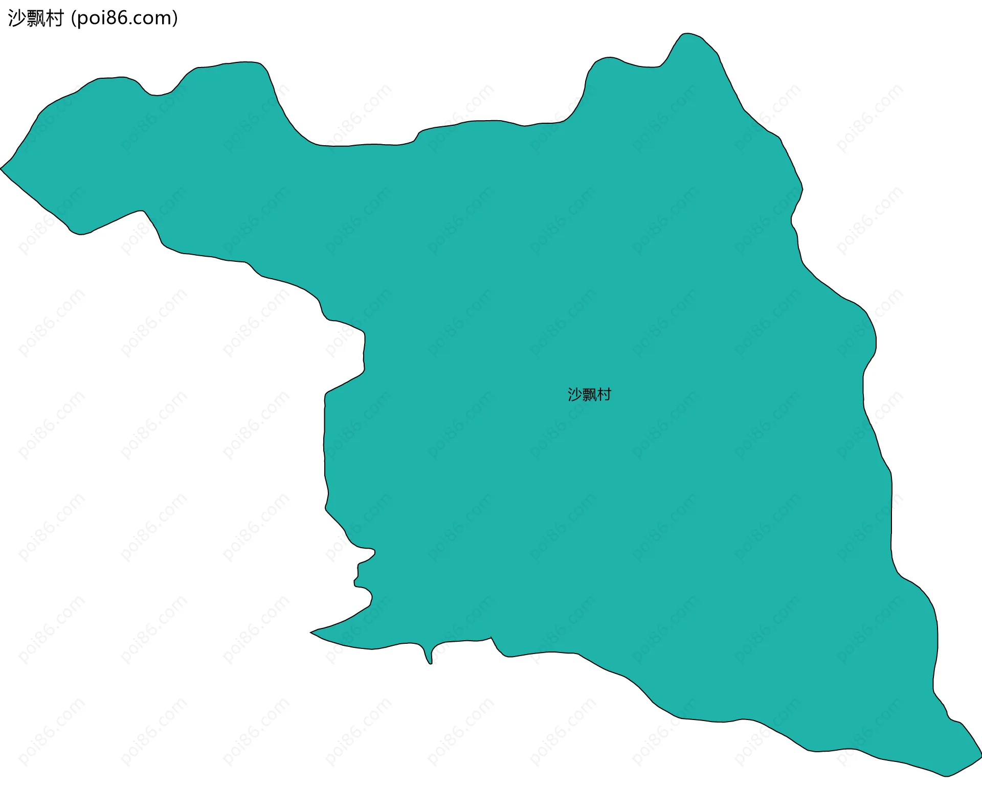 沙飘村边界地图