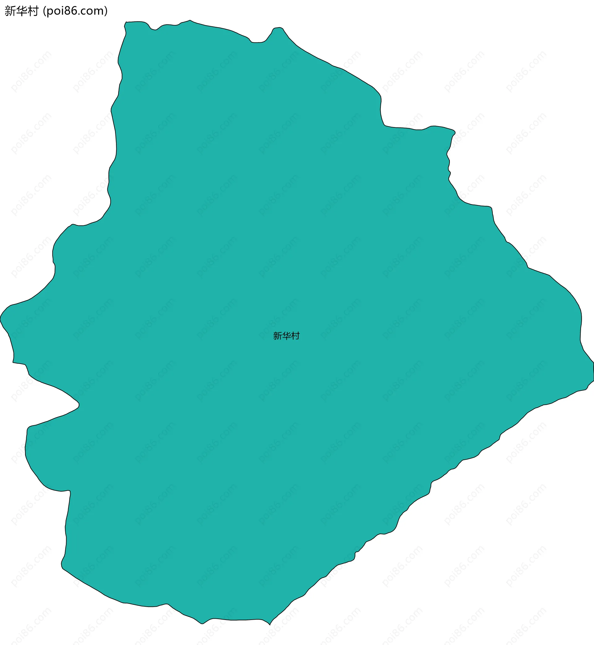 新华村边界地图