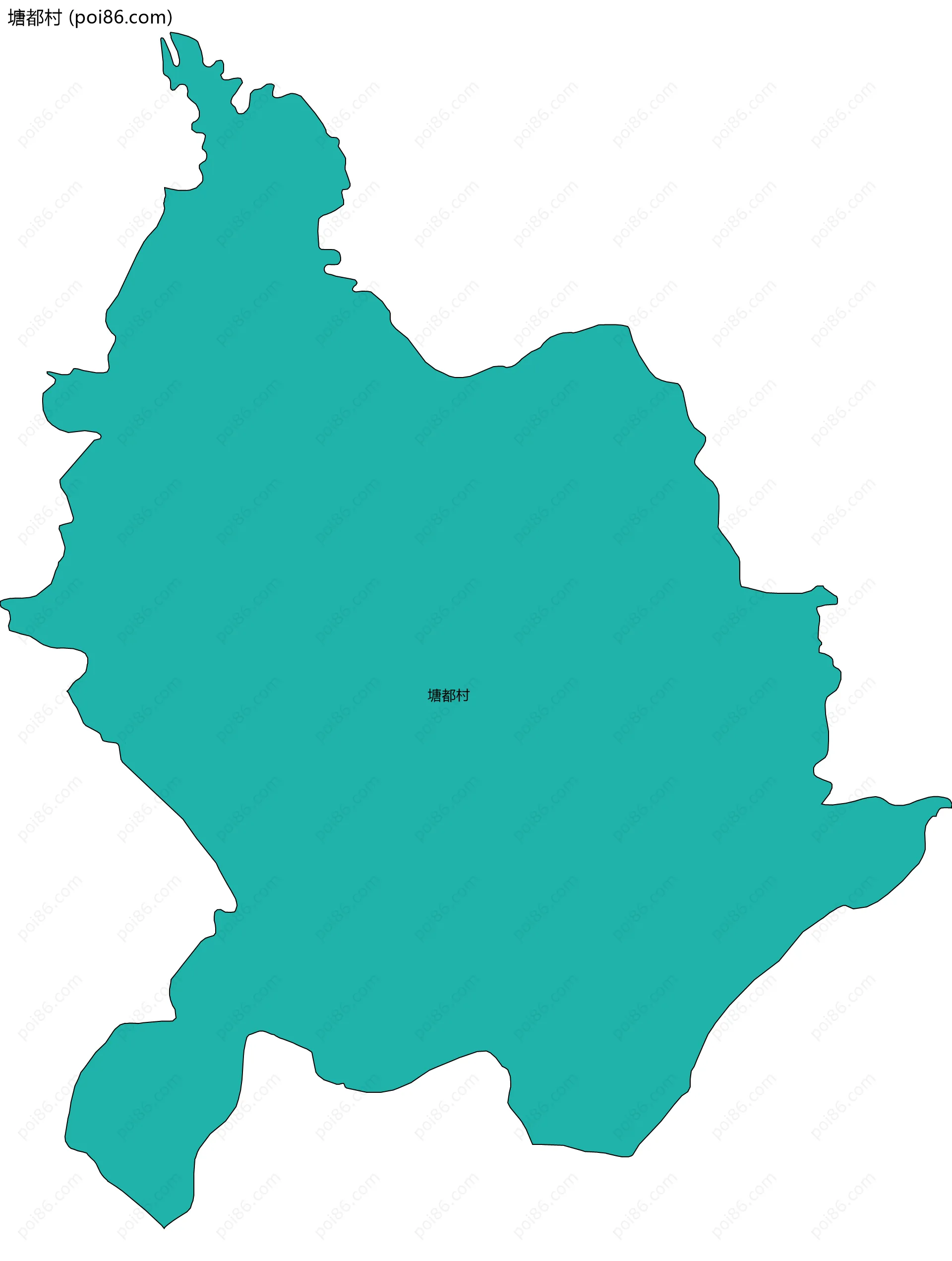 塘都村边界地图