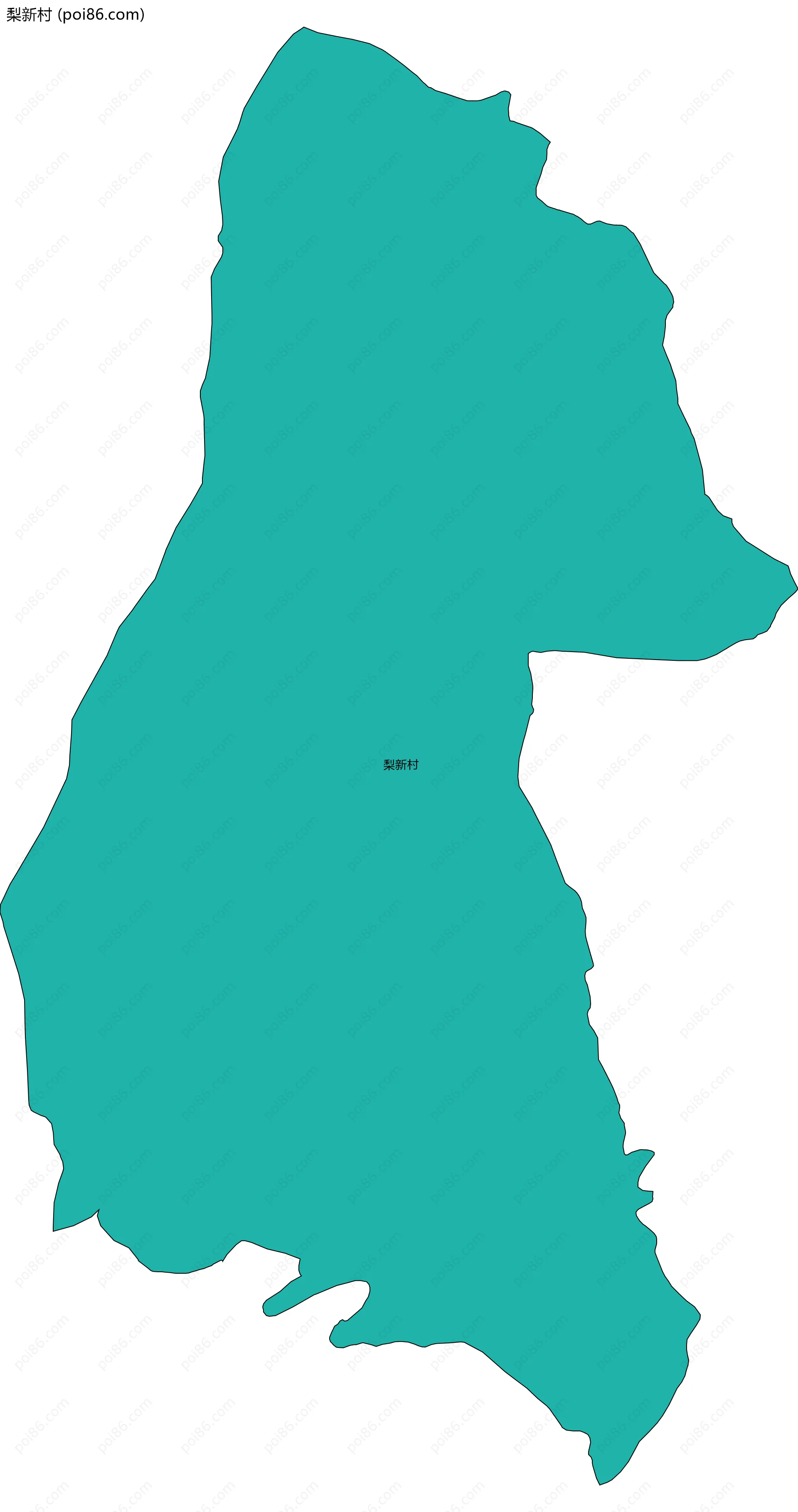 梨新村边界地图