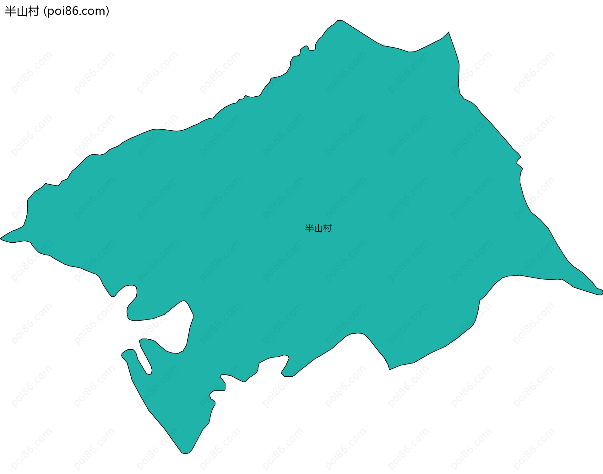半山村边界地图