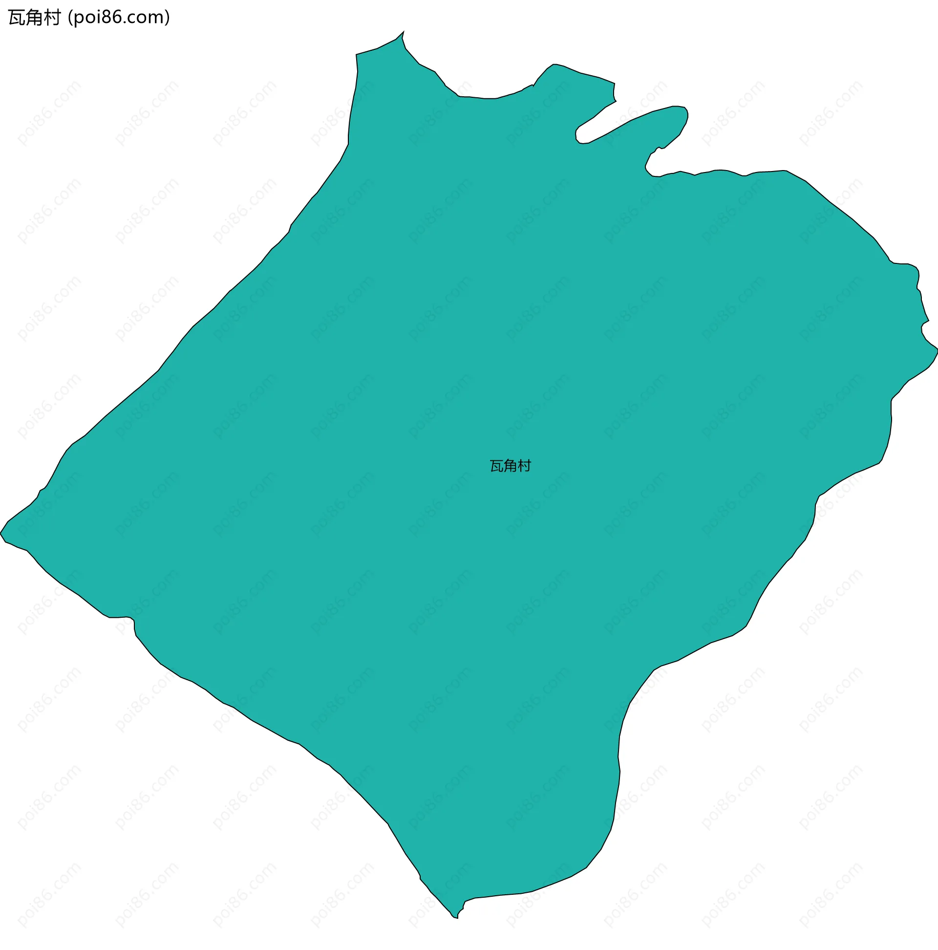 瓦角村边界地图