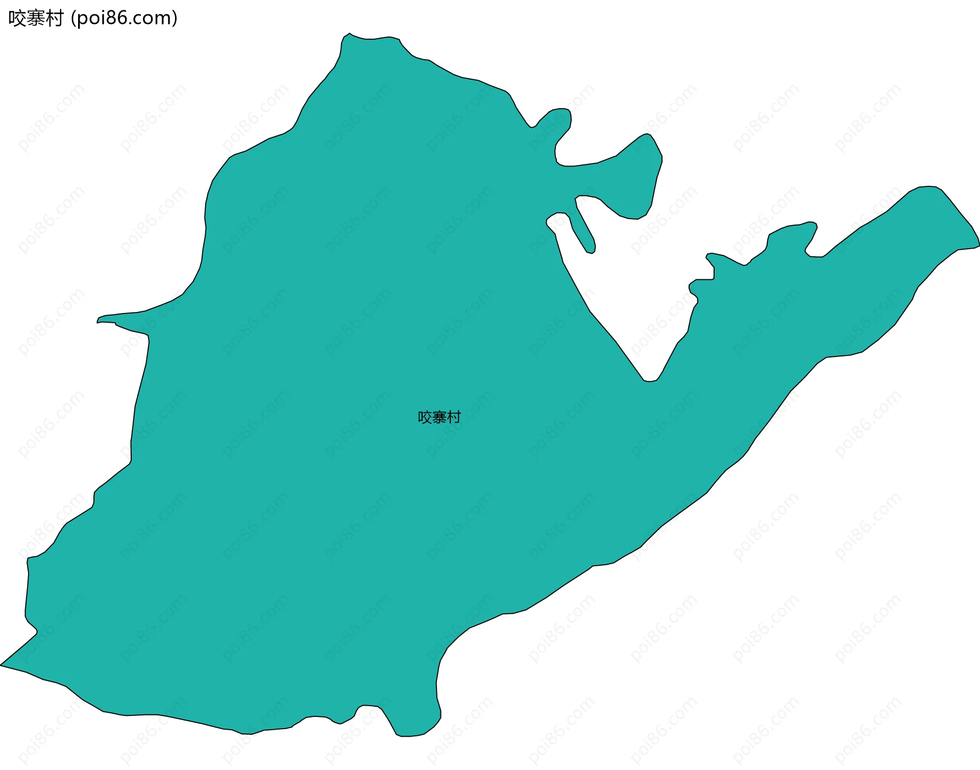 咬寨村边界地图