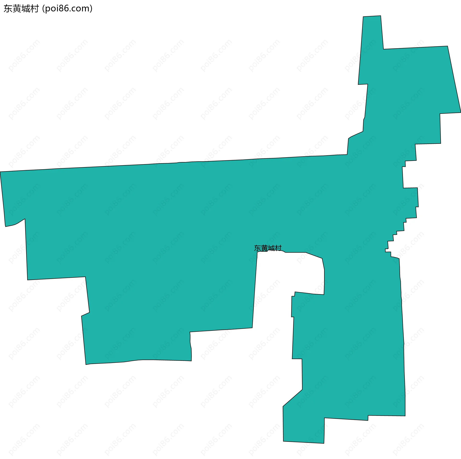东黄城村边界地图