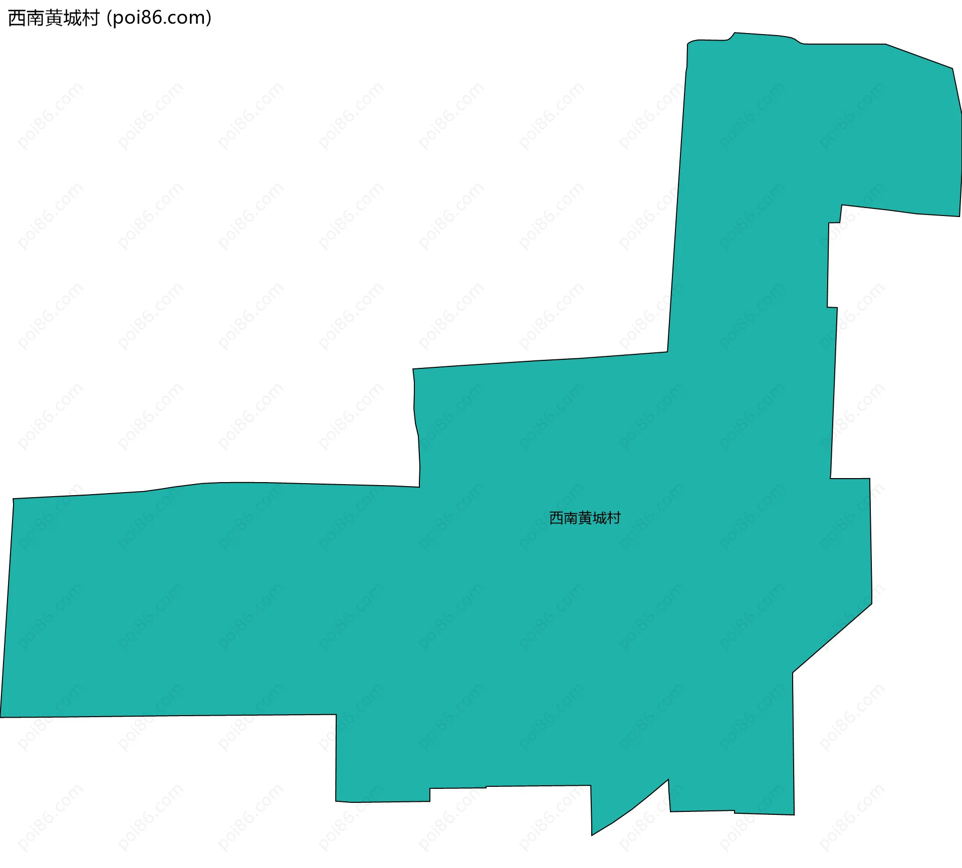西南黄城村边界地图