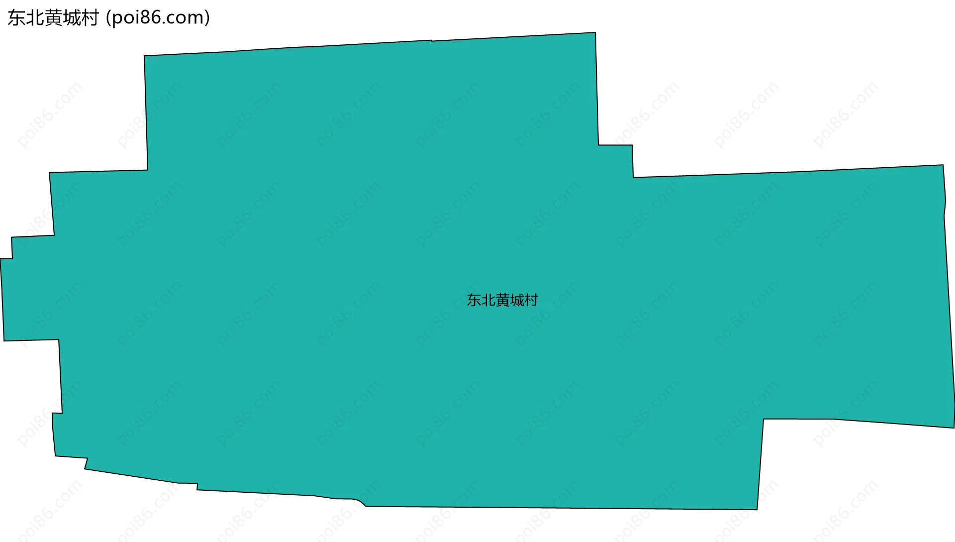 东北黄城村边界地图