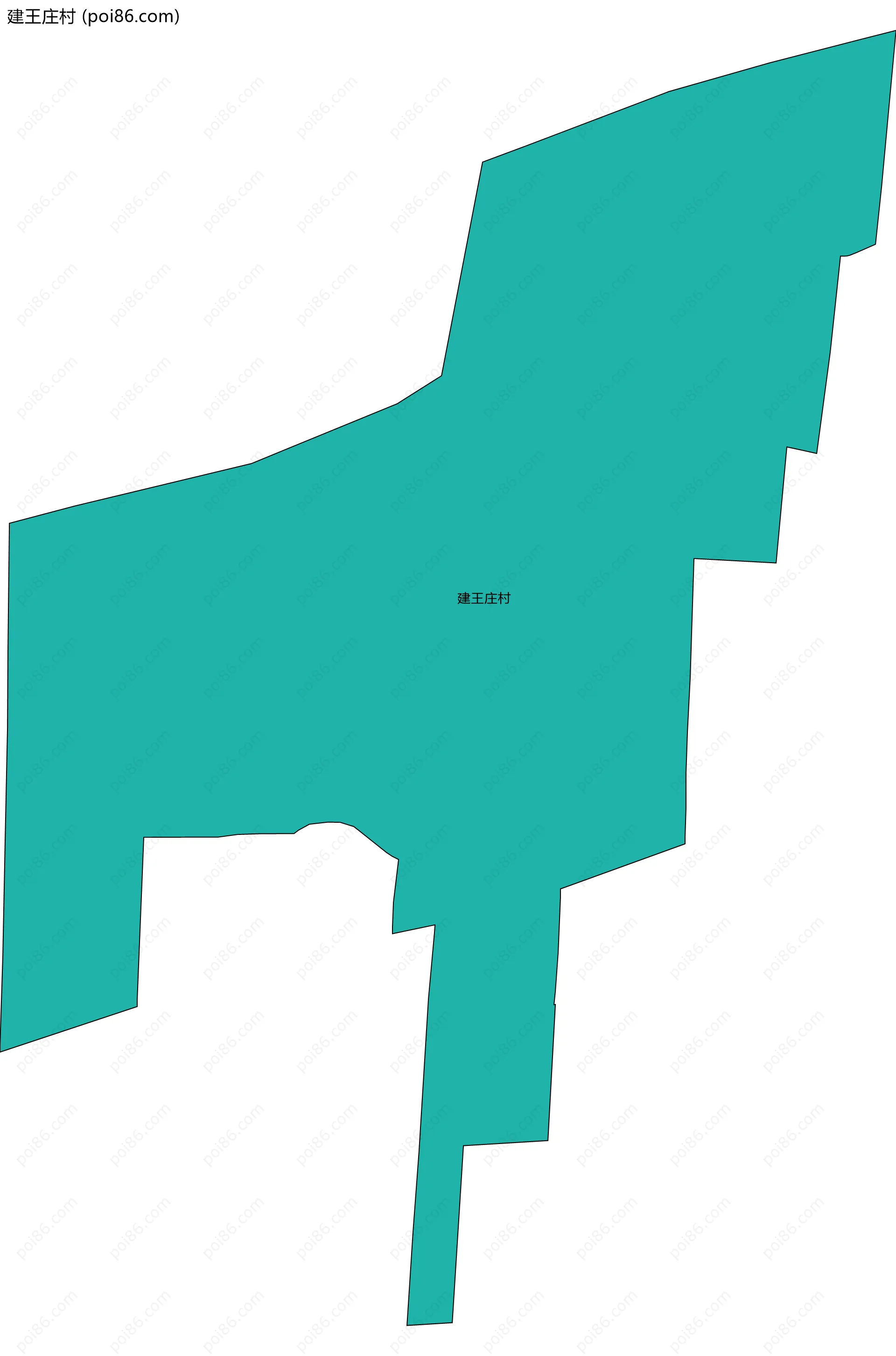 建王庄村边界地图