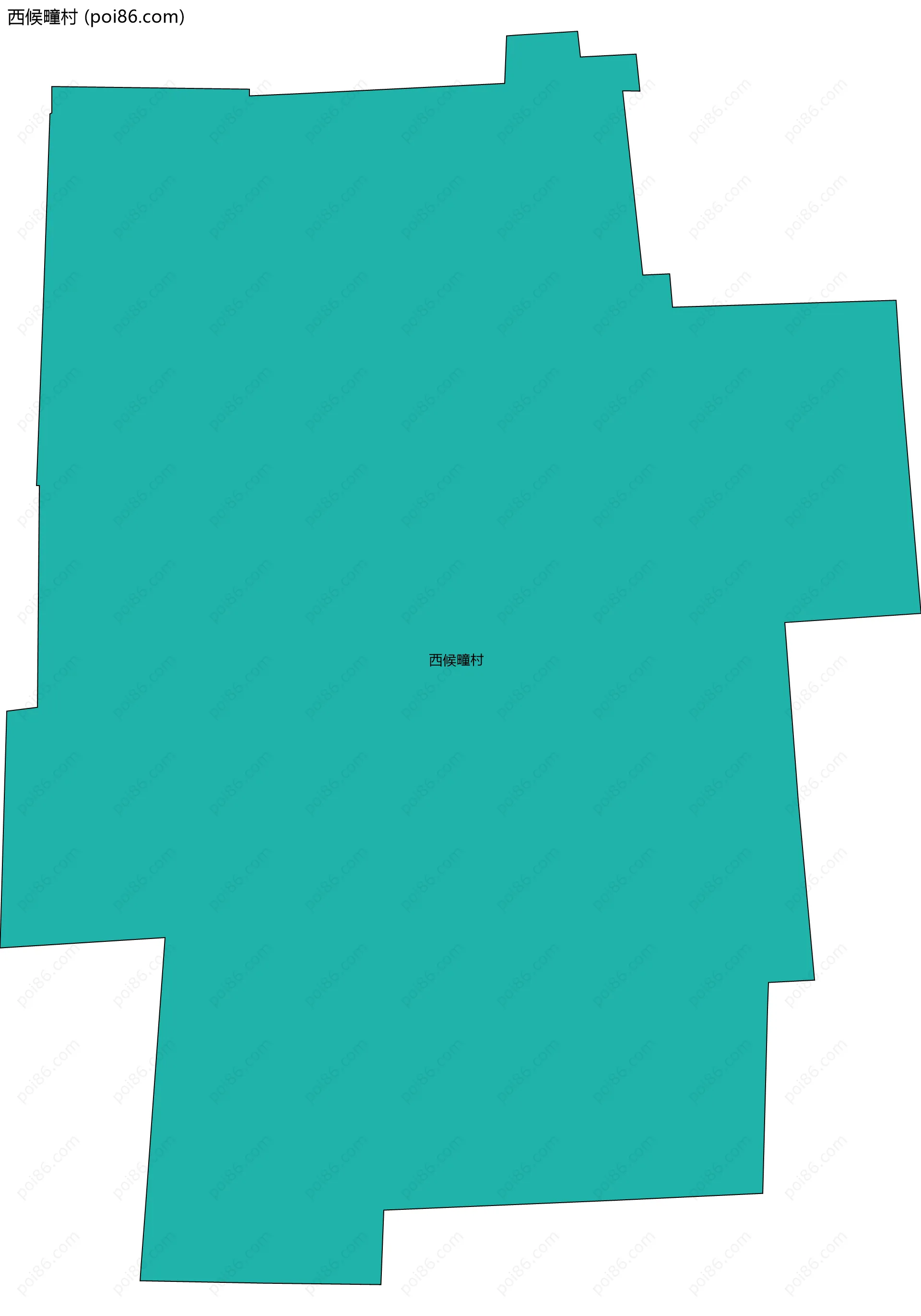 西候疃村边界地图