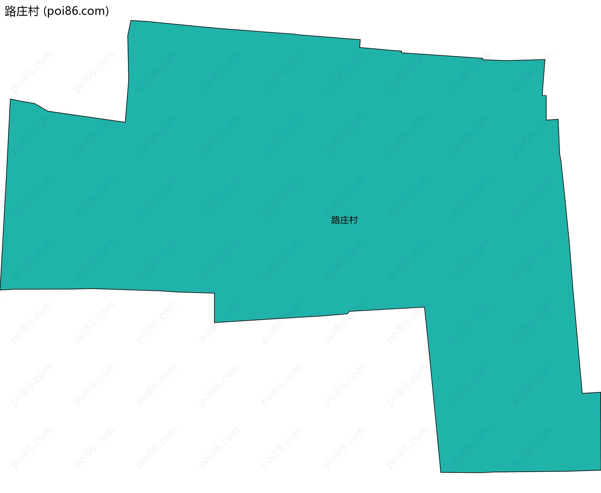 路庄村边界地图