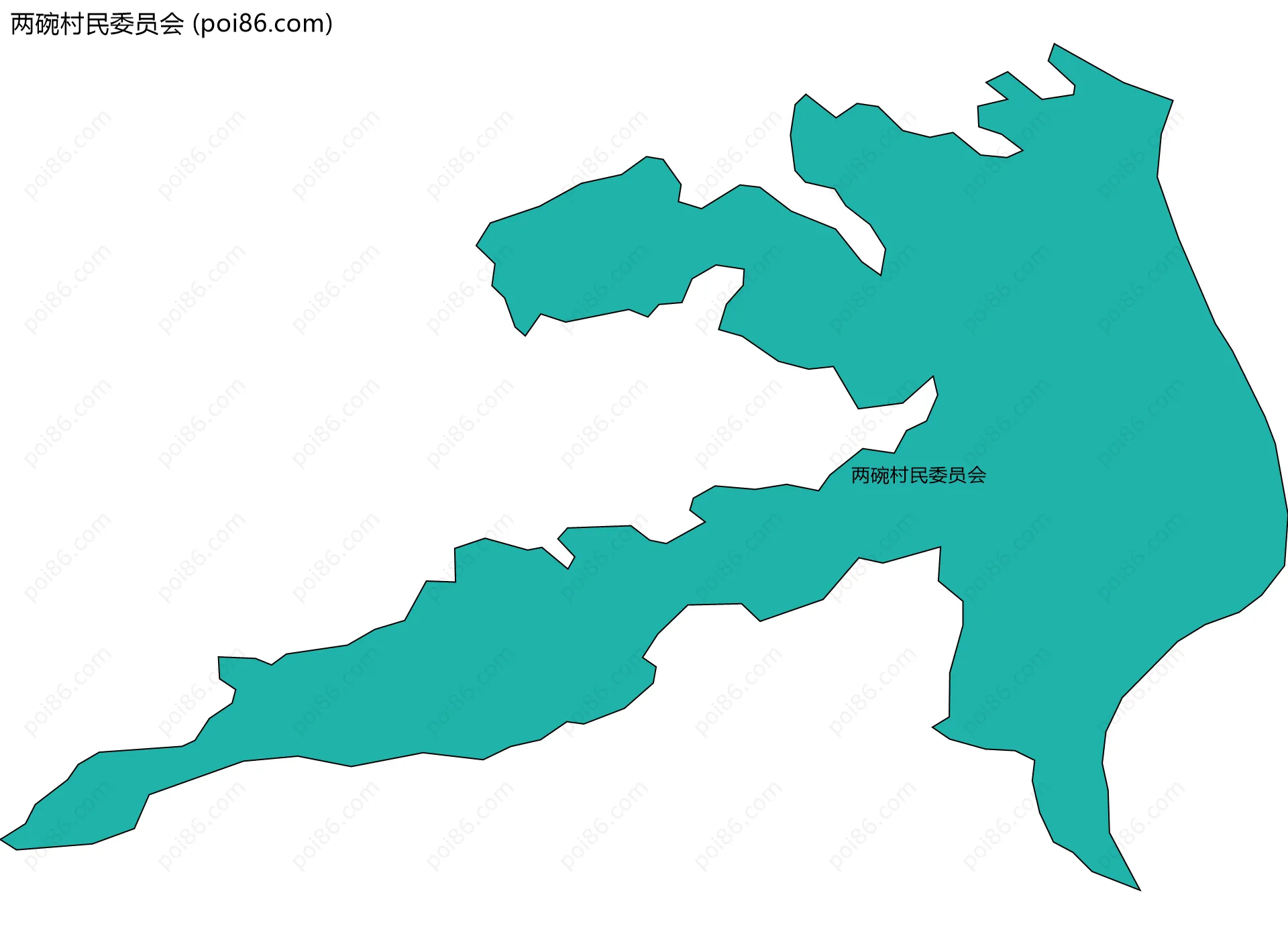 两碗村民委员会边界地图