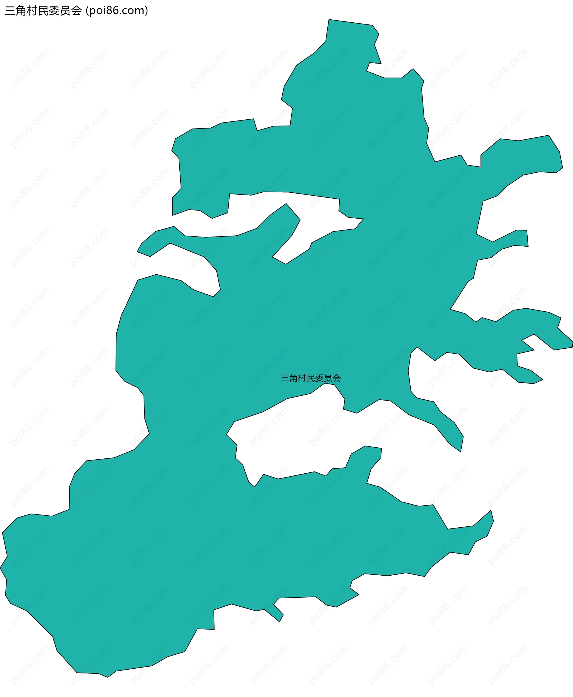 三角村民委员会边界地图