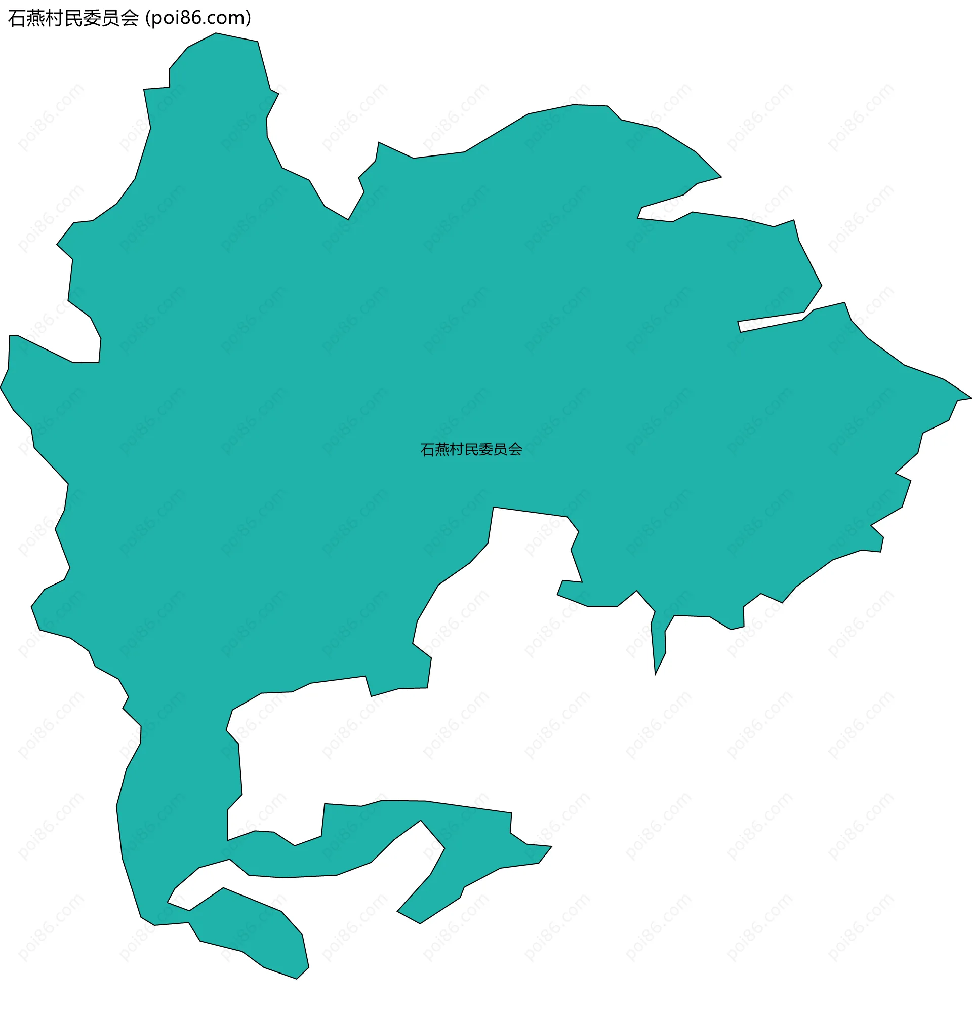 石燕村民委员会边界地图