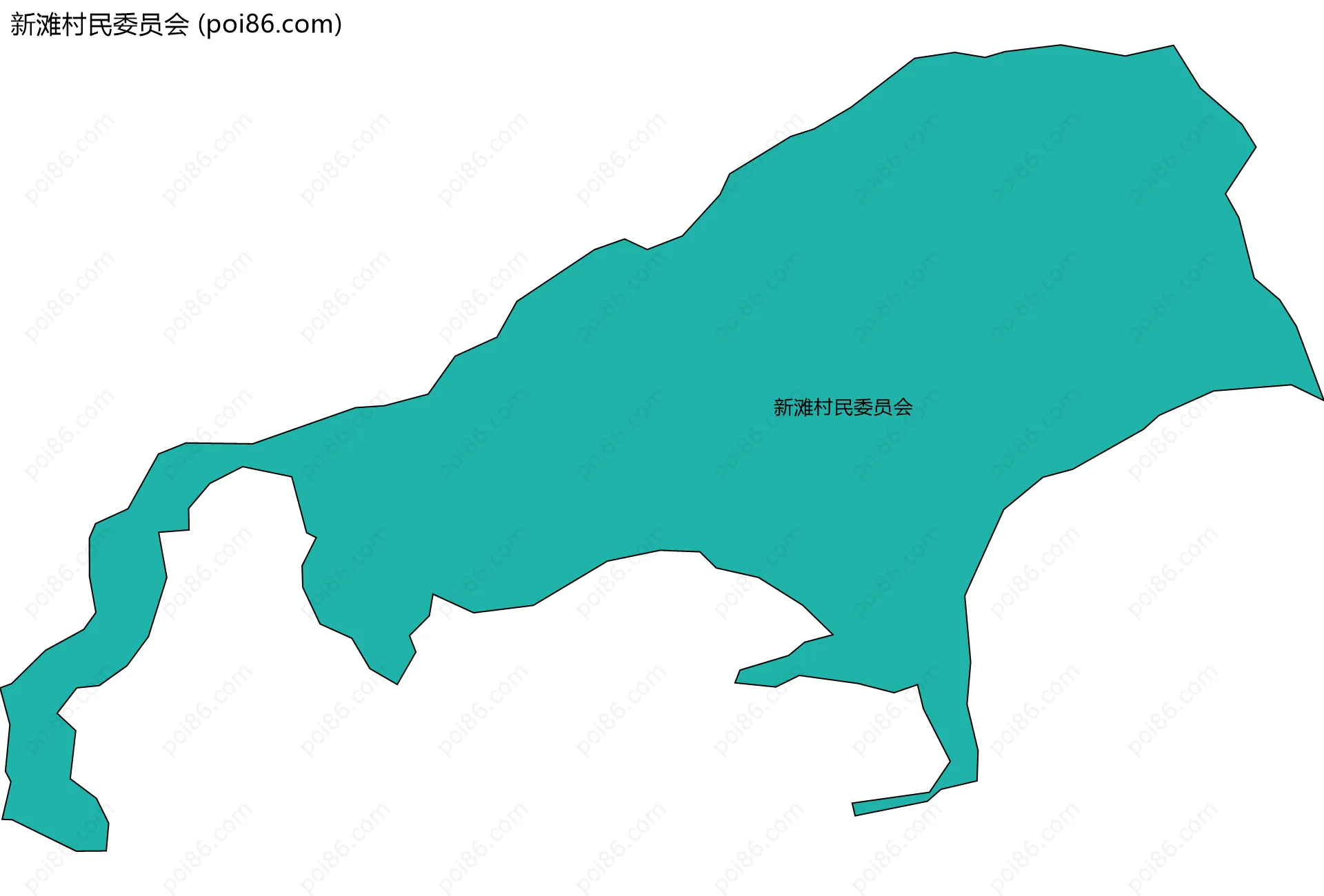 新滩村民委员会边界地图