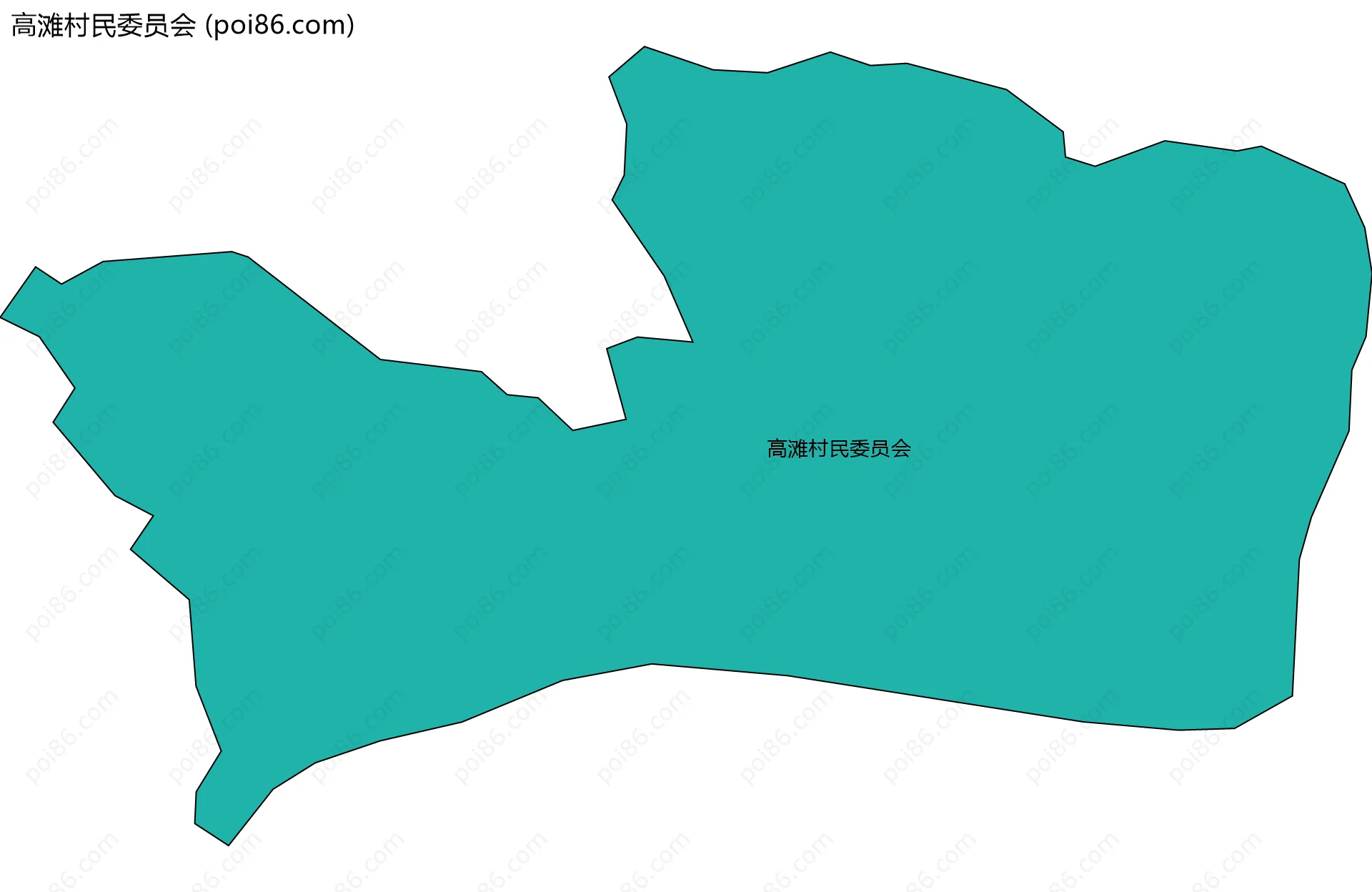 高滩村民委员会边界地图