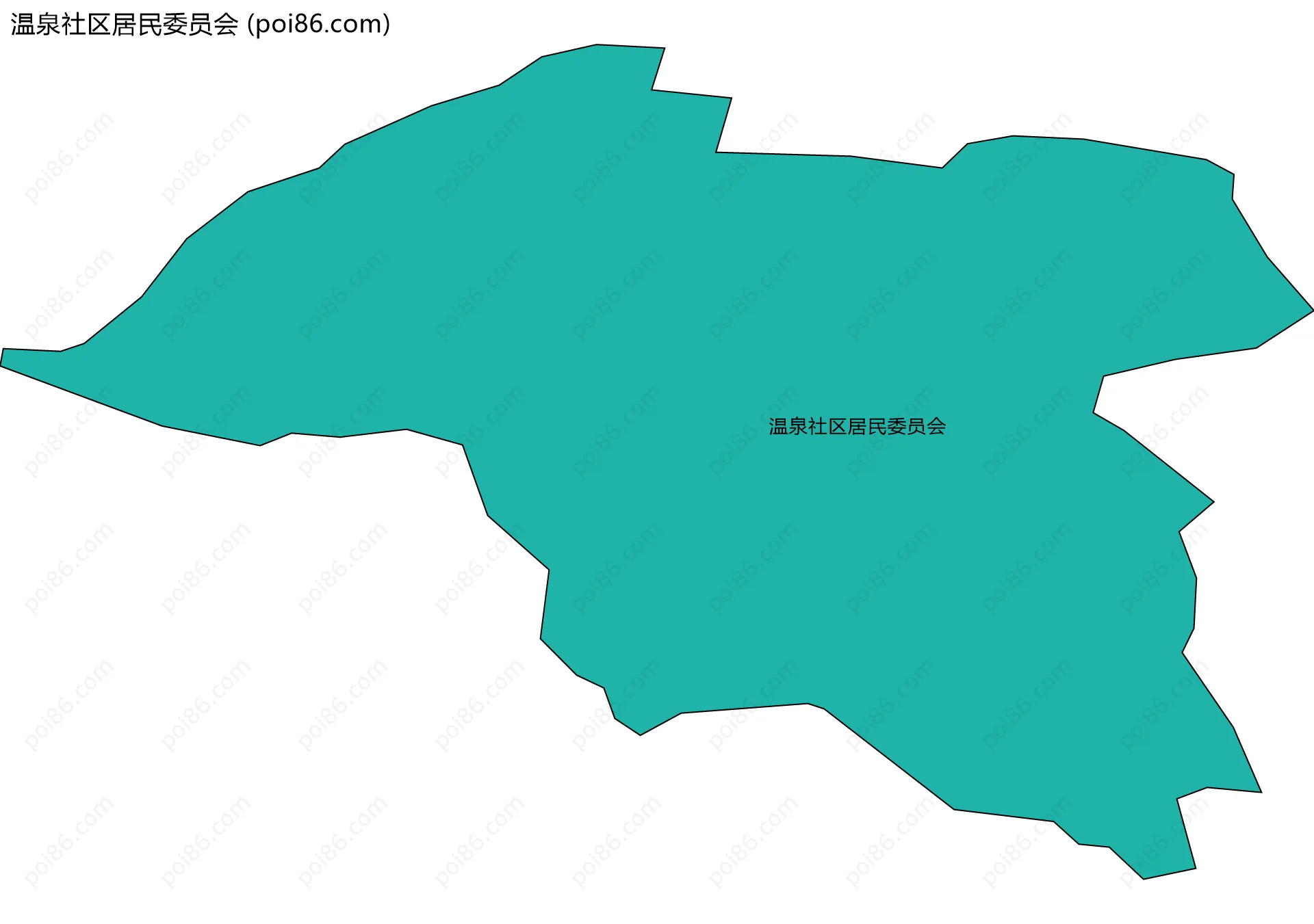 温泉社区居民委员会边界地图
