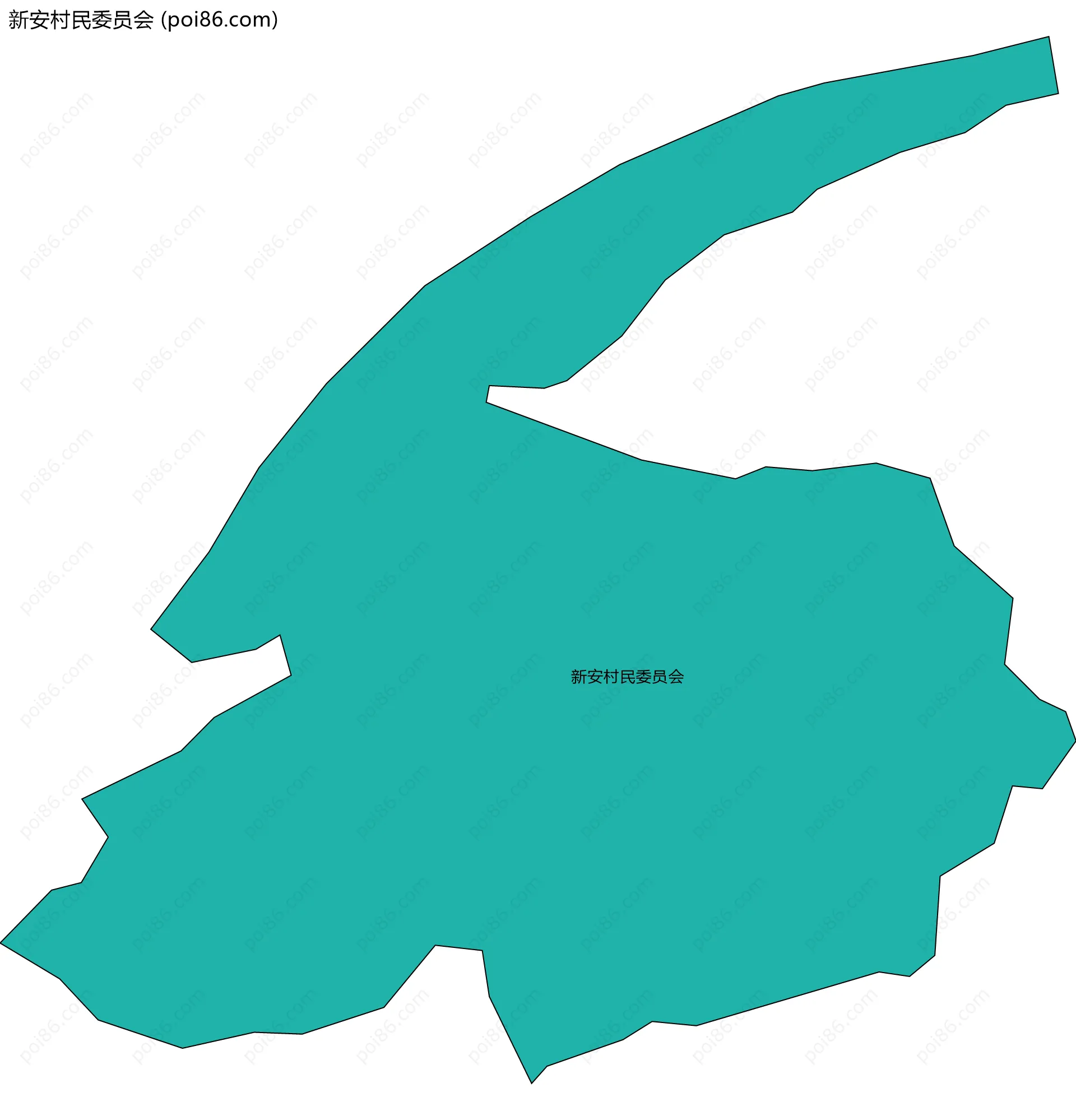 新安村民委员会边界地图
