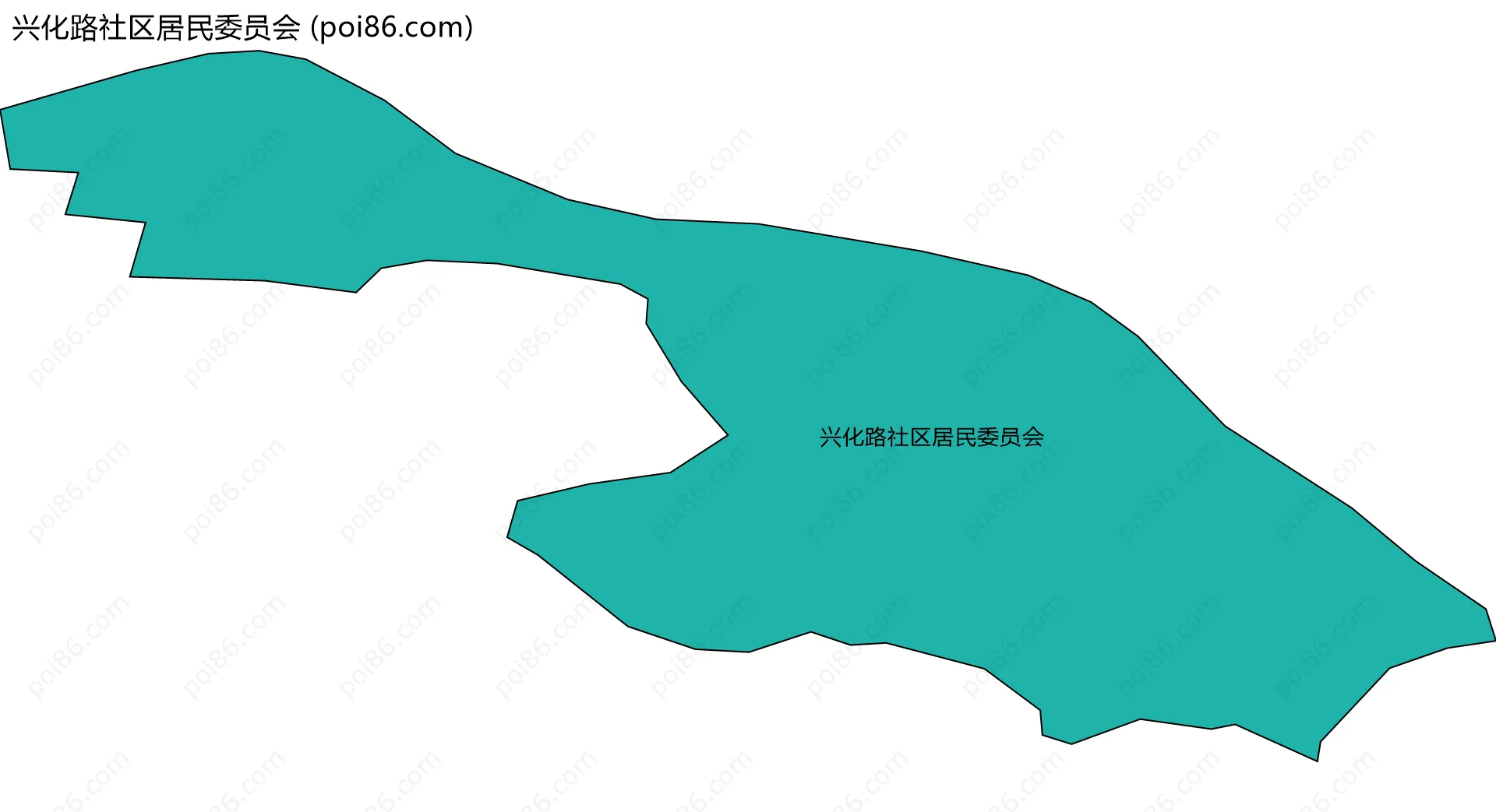 兴化路社区居民委员会边界地图