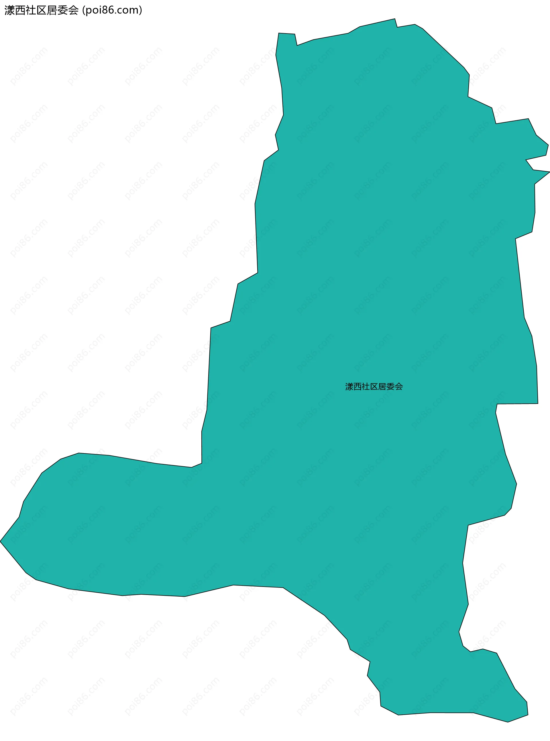 漾西社区居委会边界地图