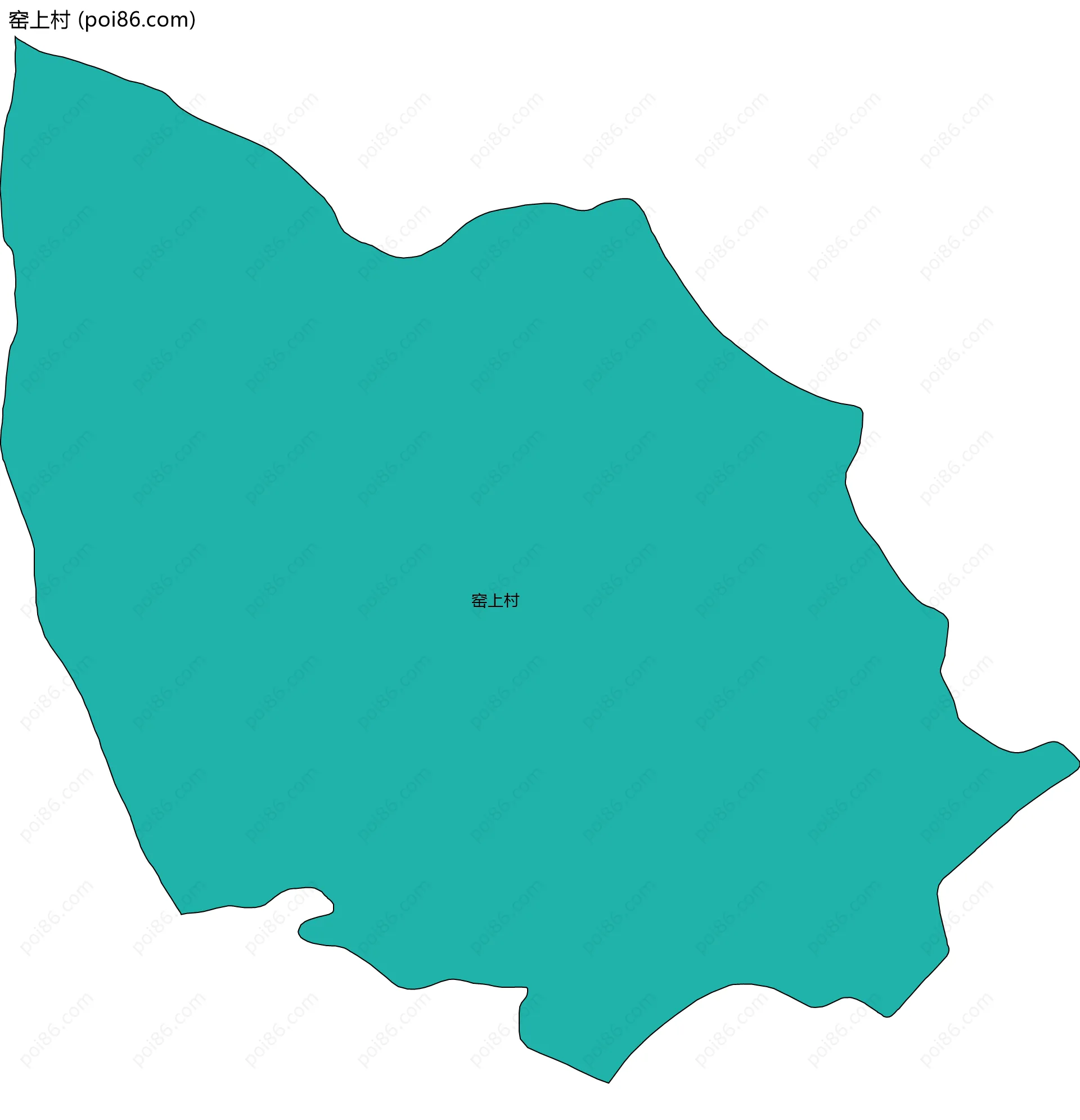 窑上村边界地图