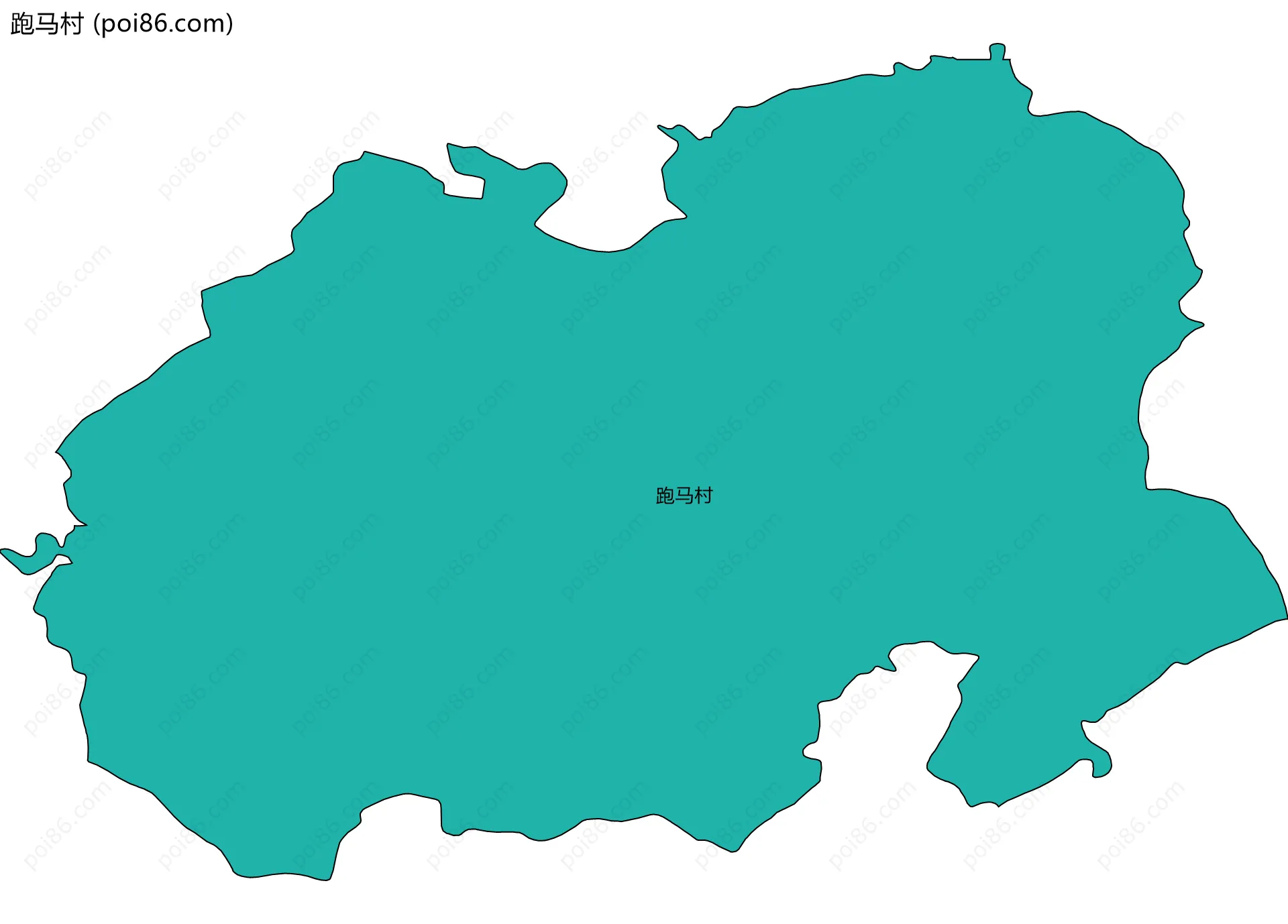 跑马村边界地图