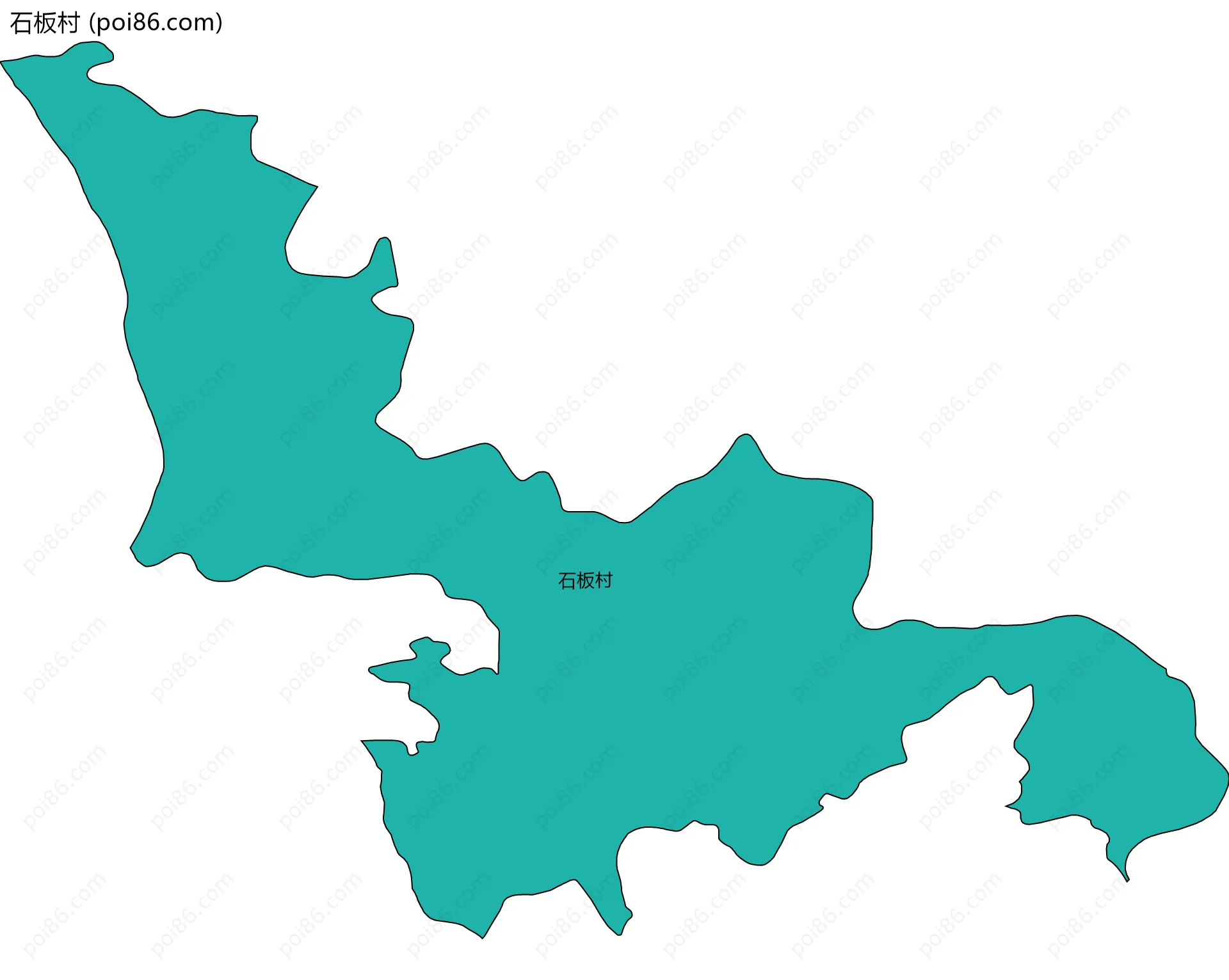 石板村边界地图