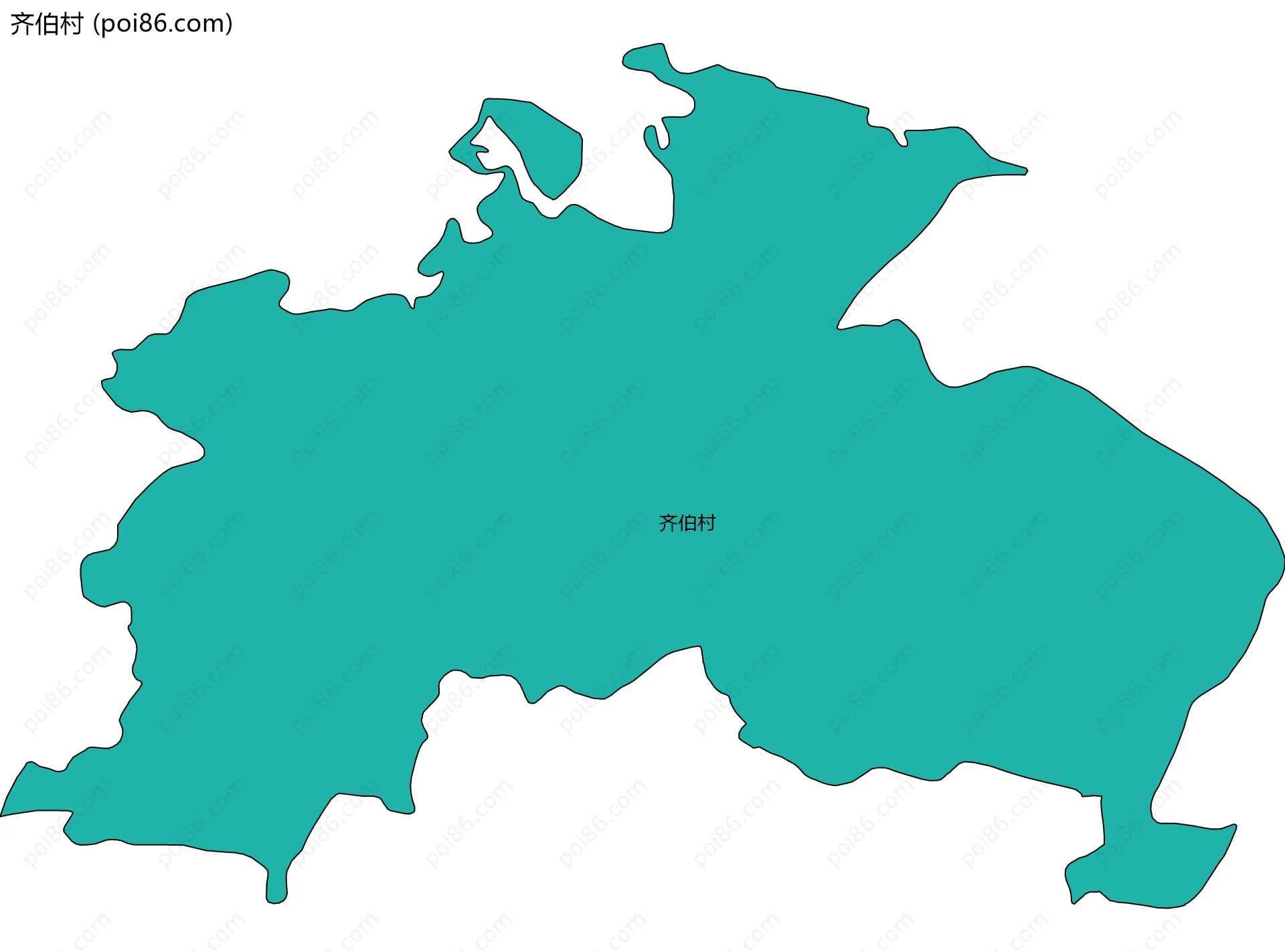 齐伯村边界地图