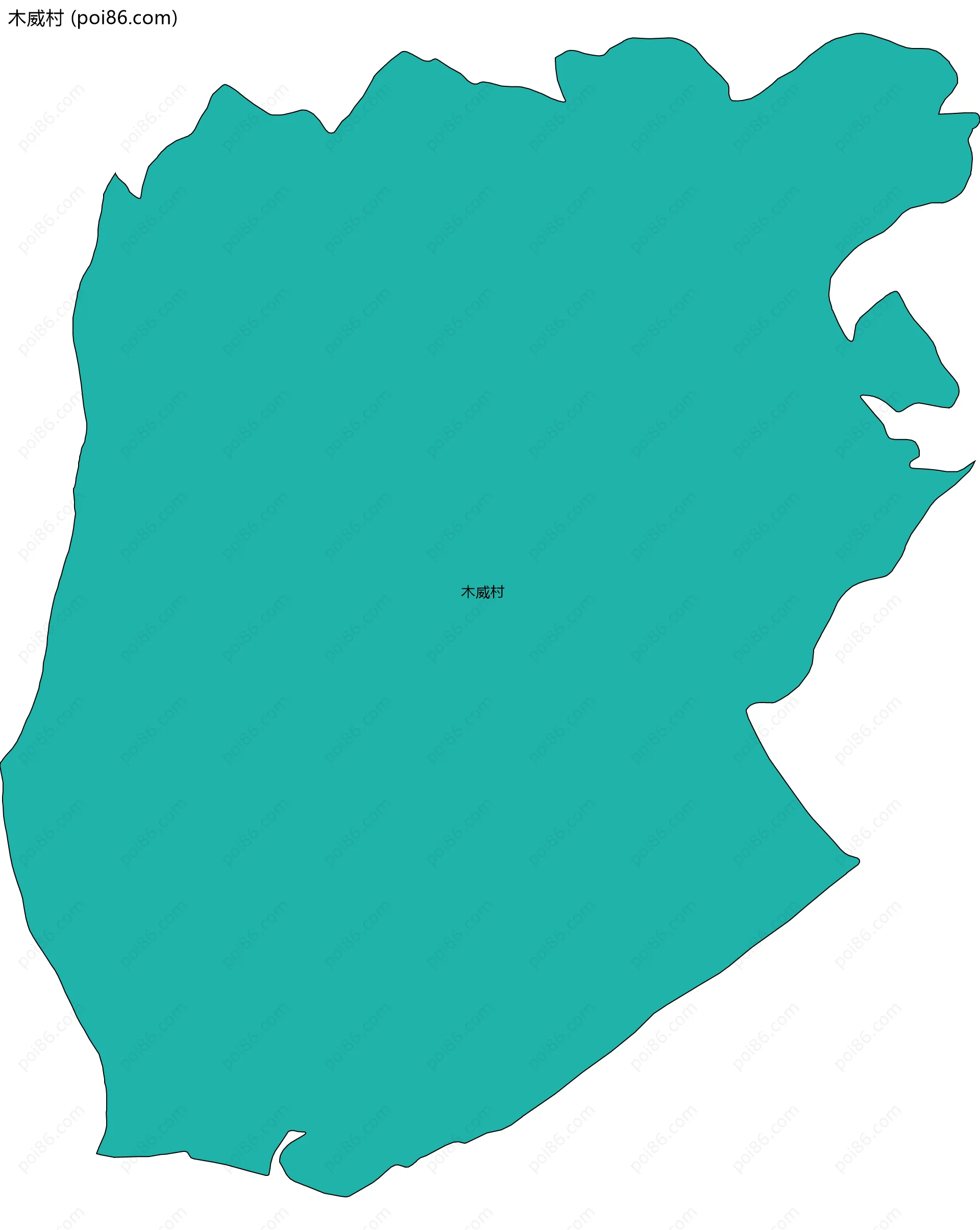木威村边界地图