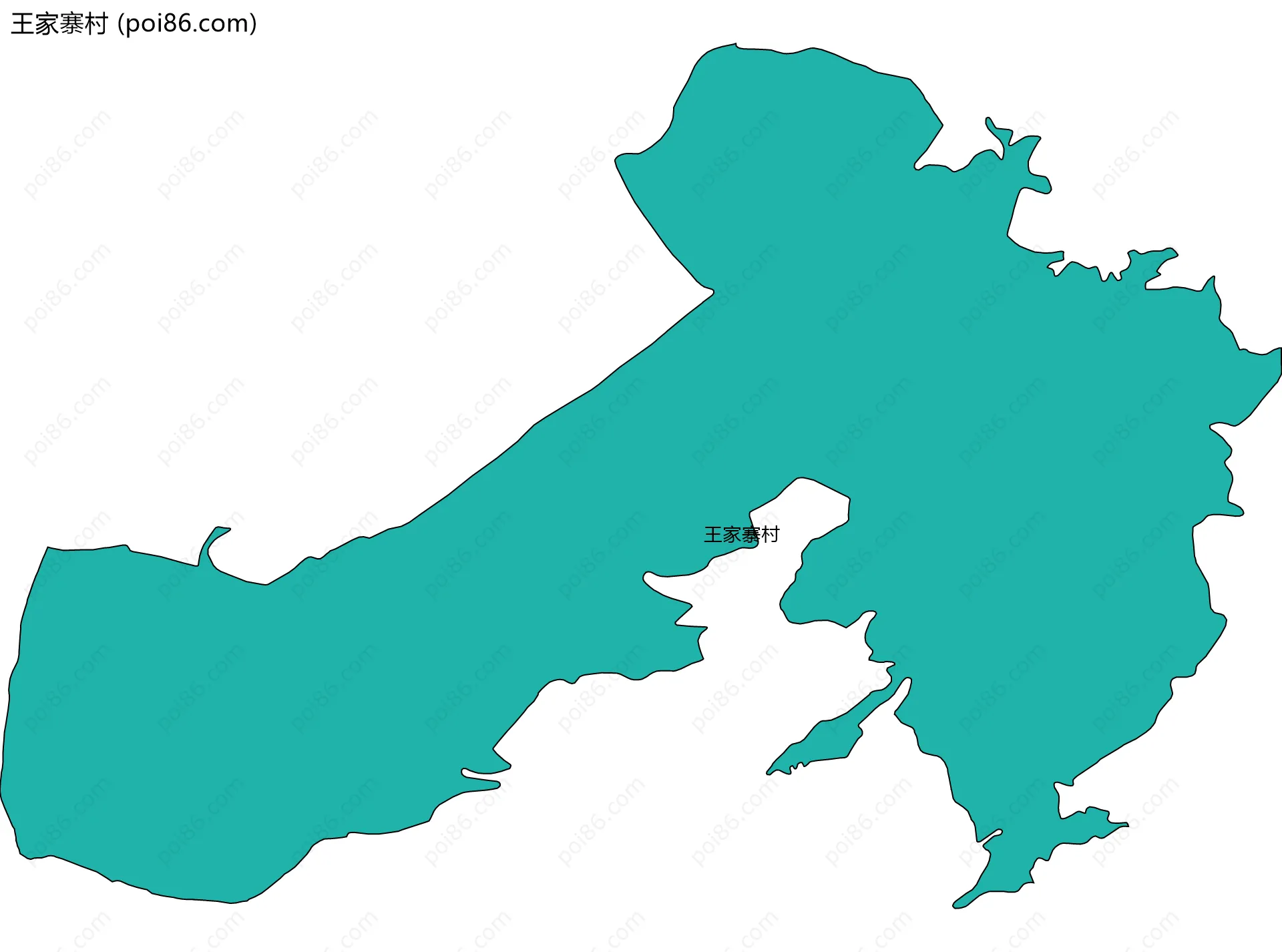 王家寨村边界地图