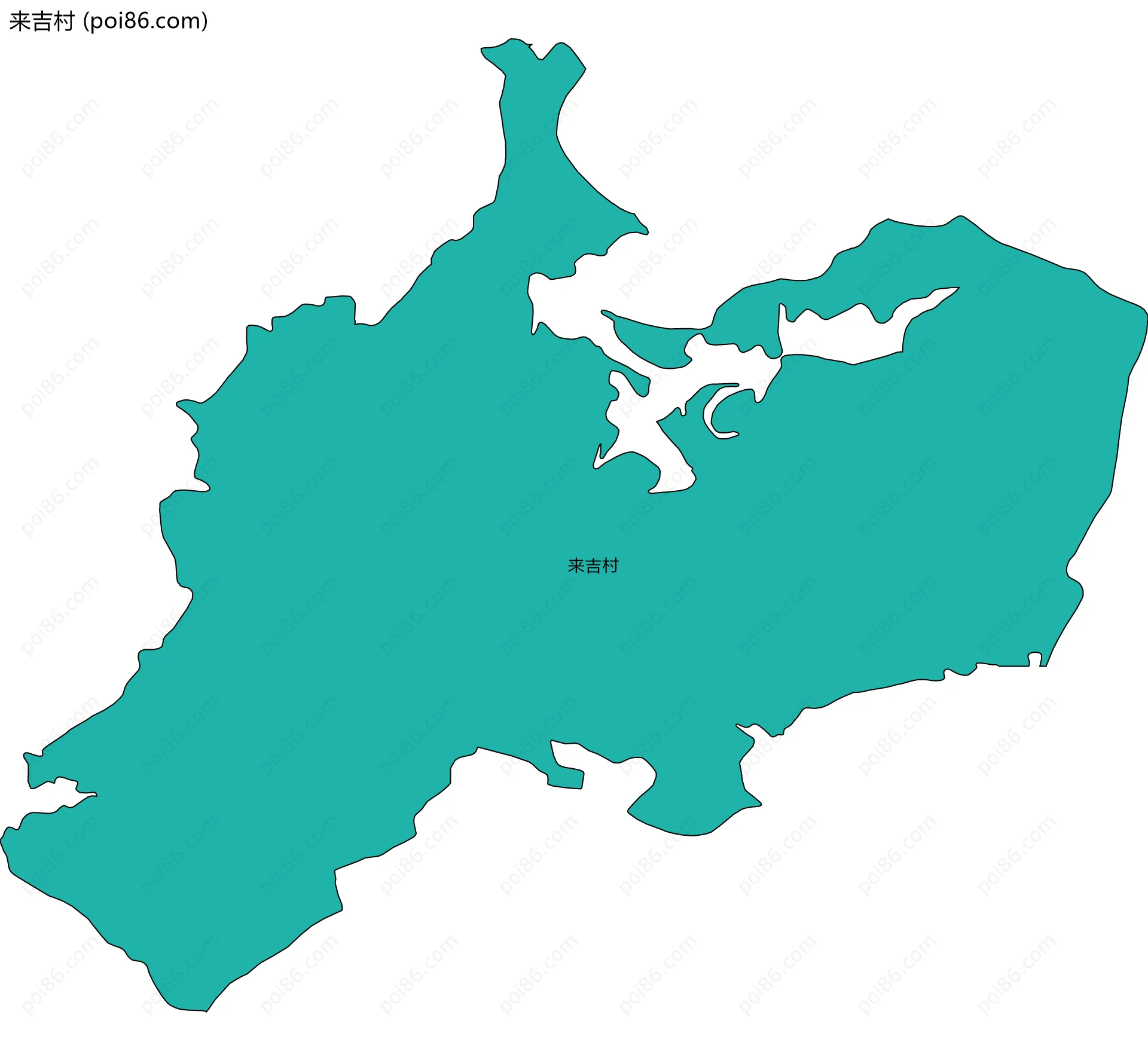 来吉村边界地图