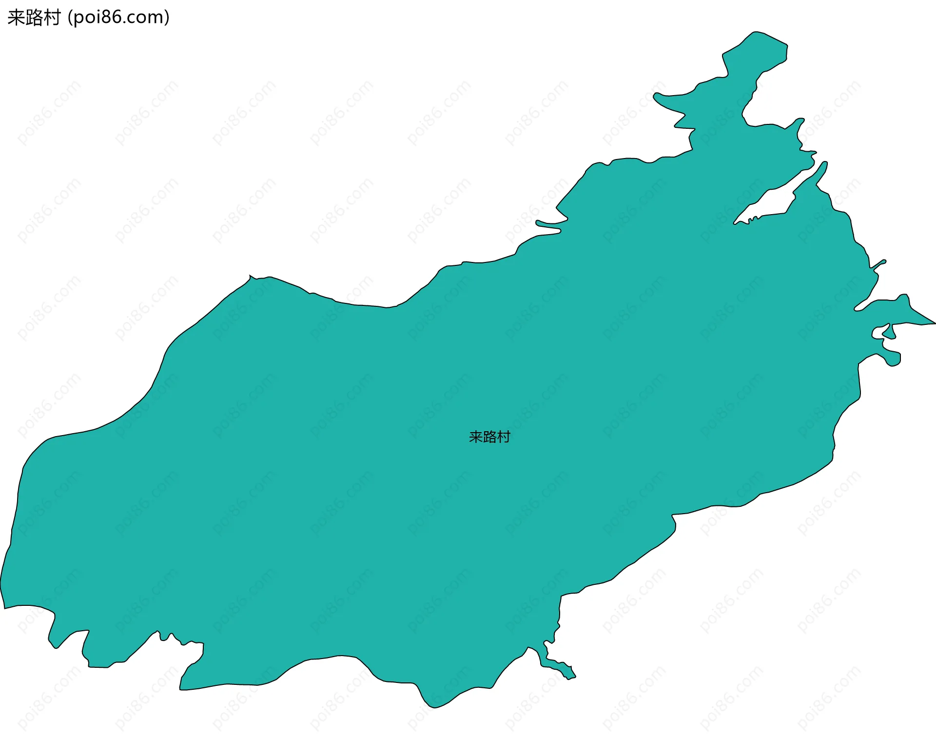 来路村边界地图