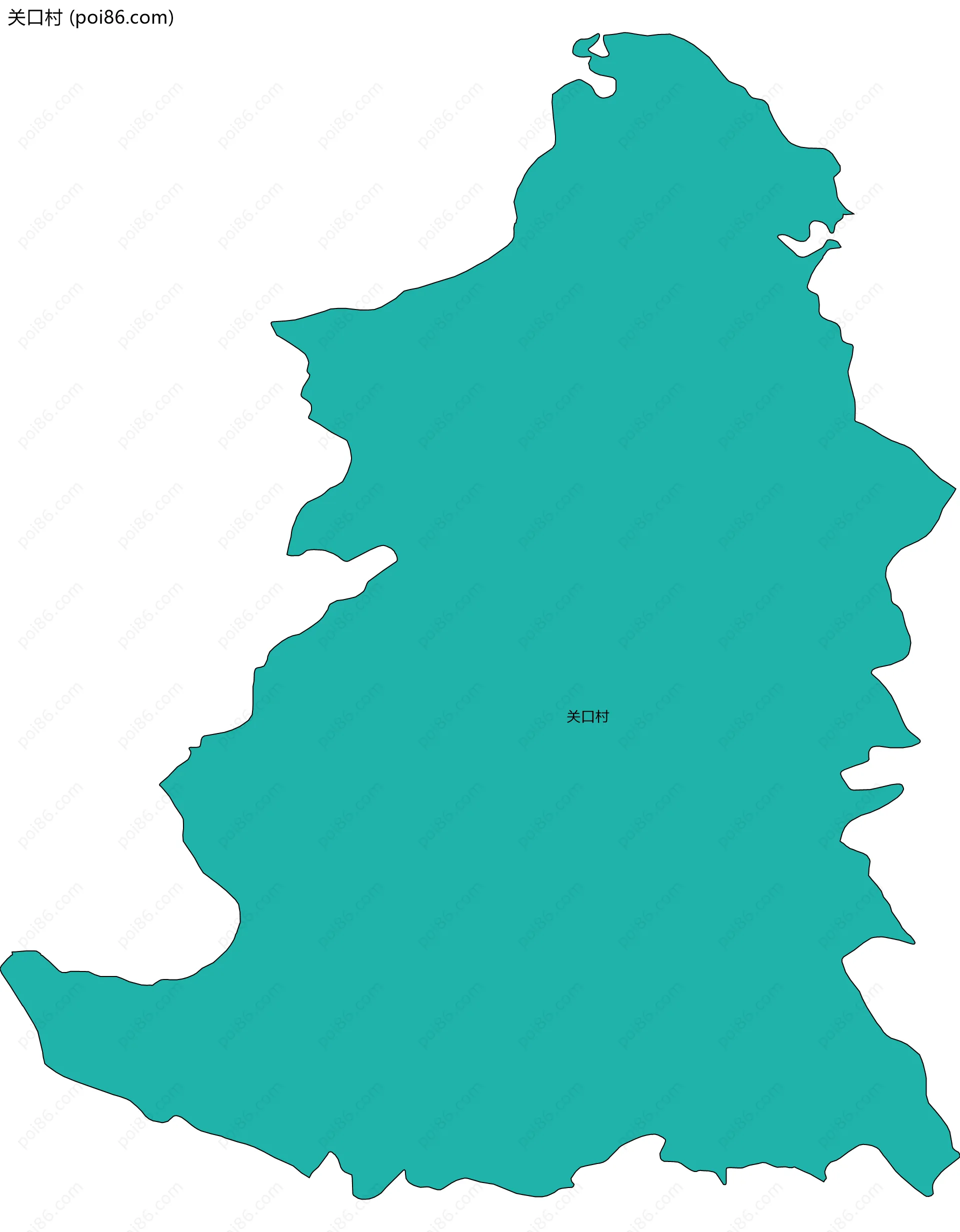 关口村边界地图