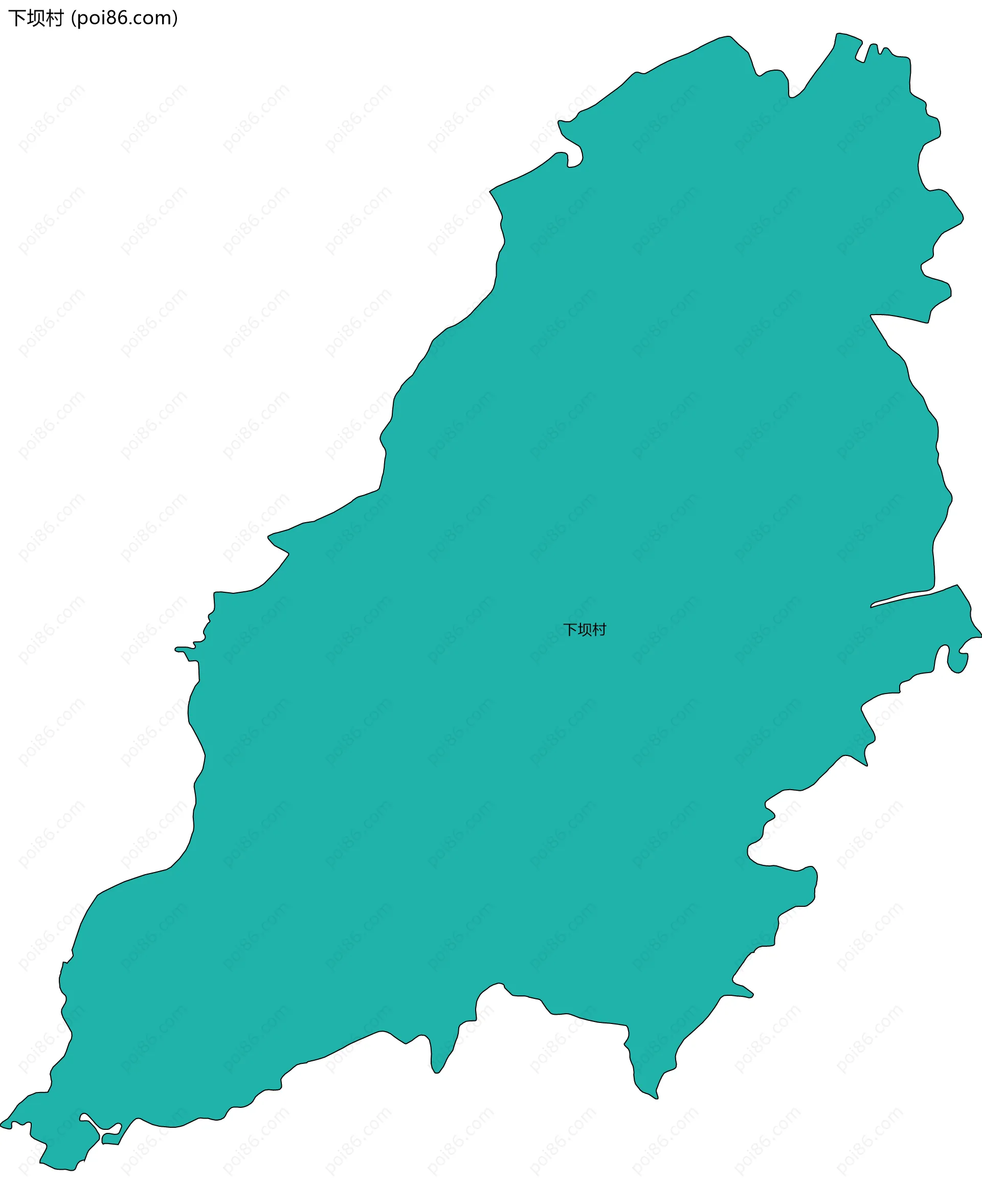 下坝村边界地图