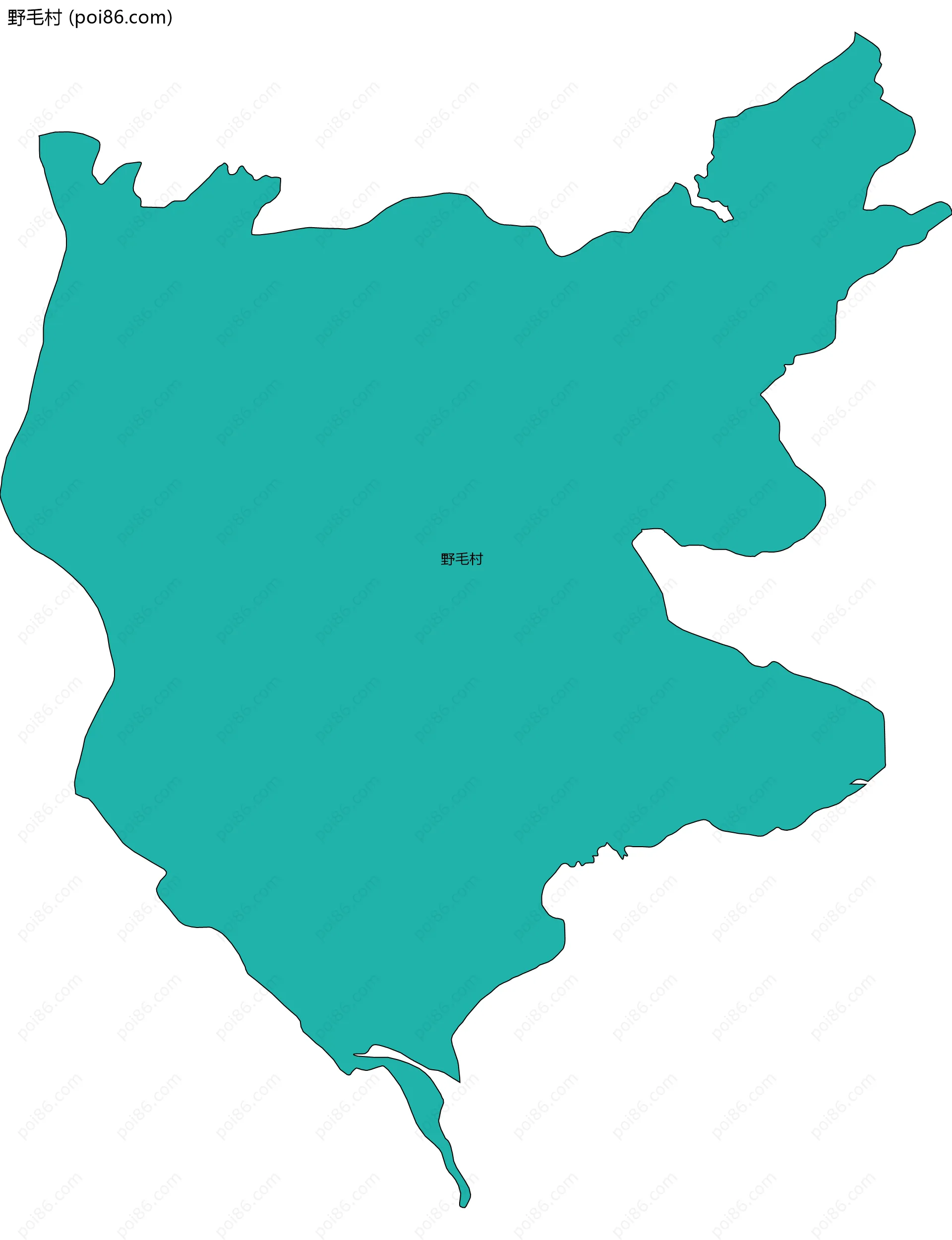 野毛村边界地图