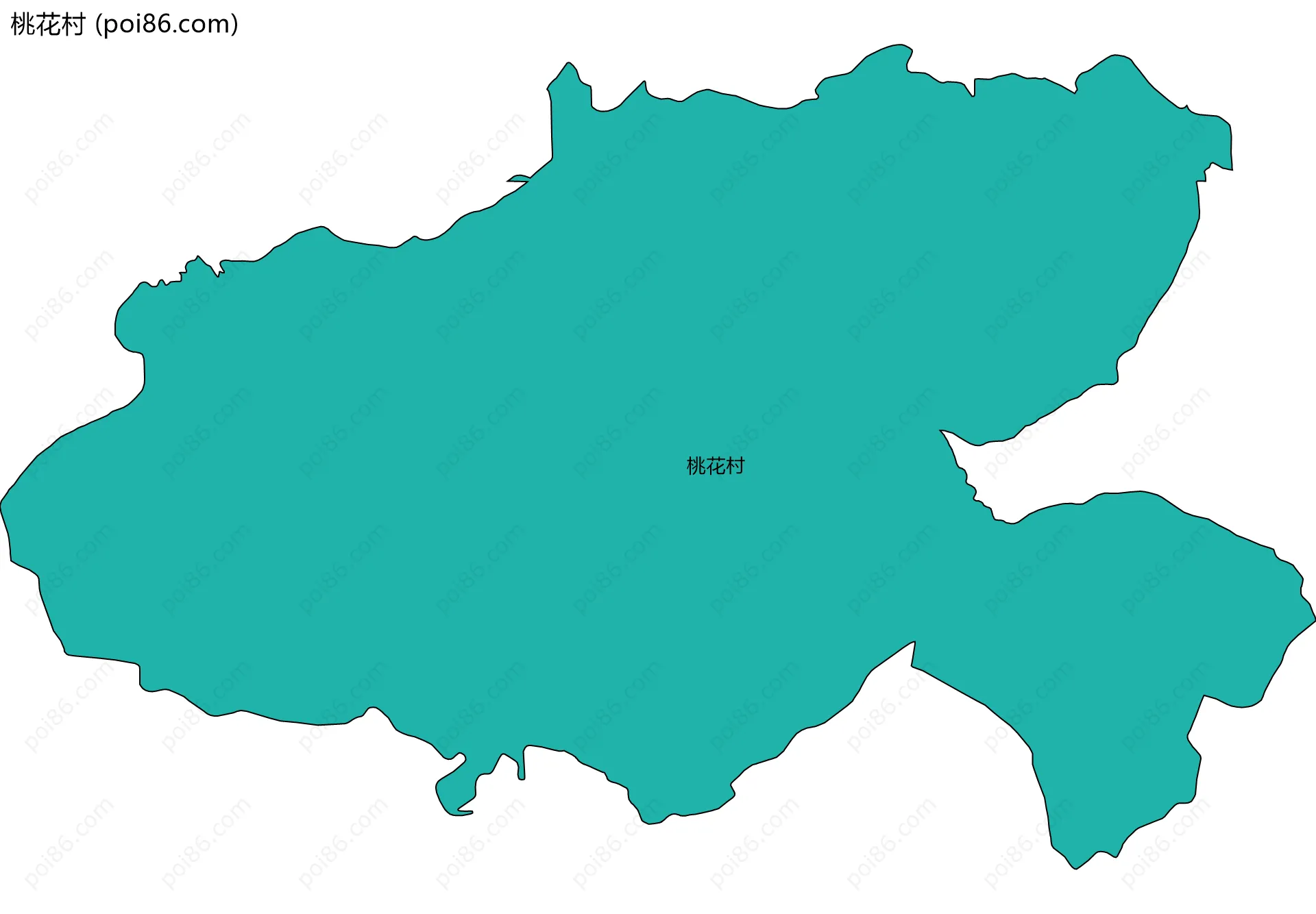 桃花村边界地图