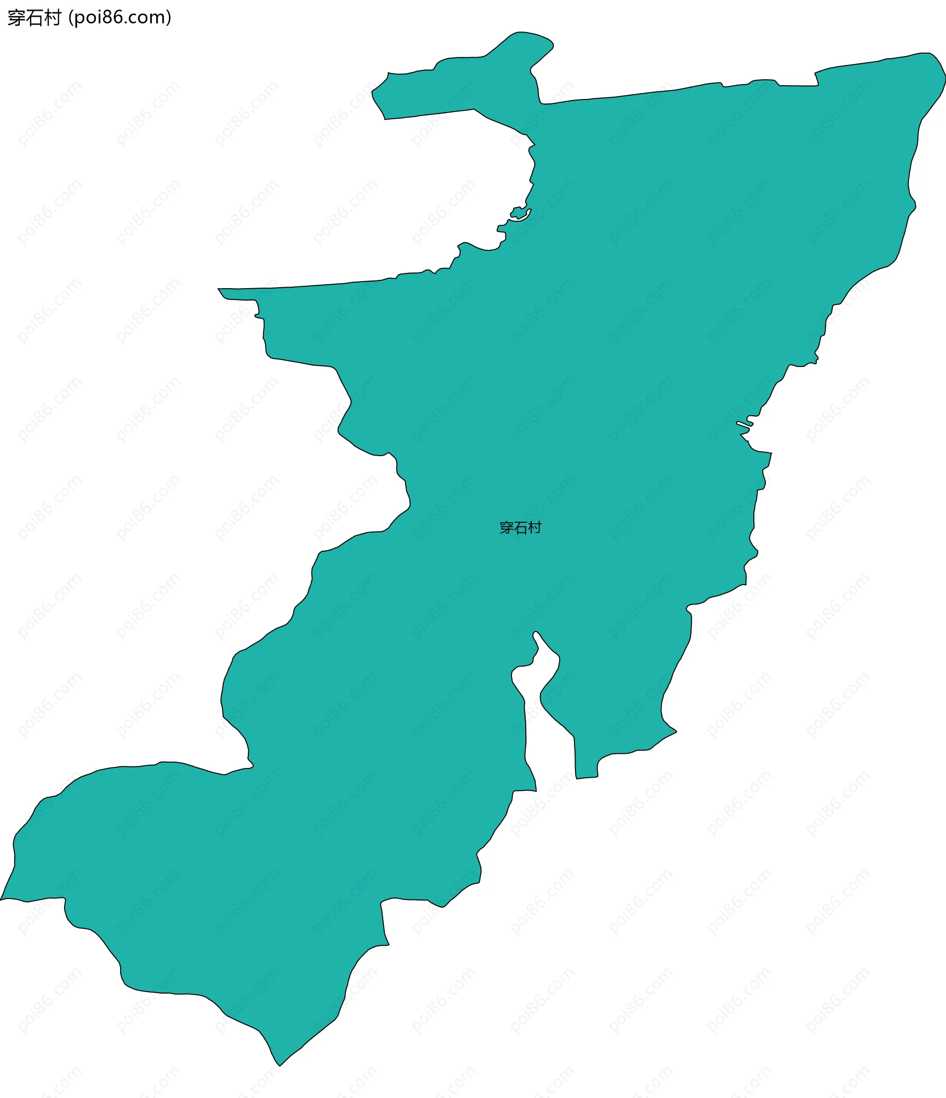 穿石村边界地图