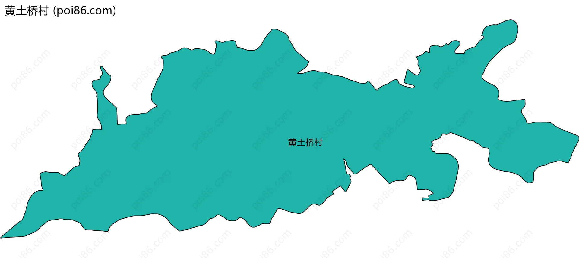 黄土桥村边界地图