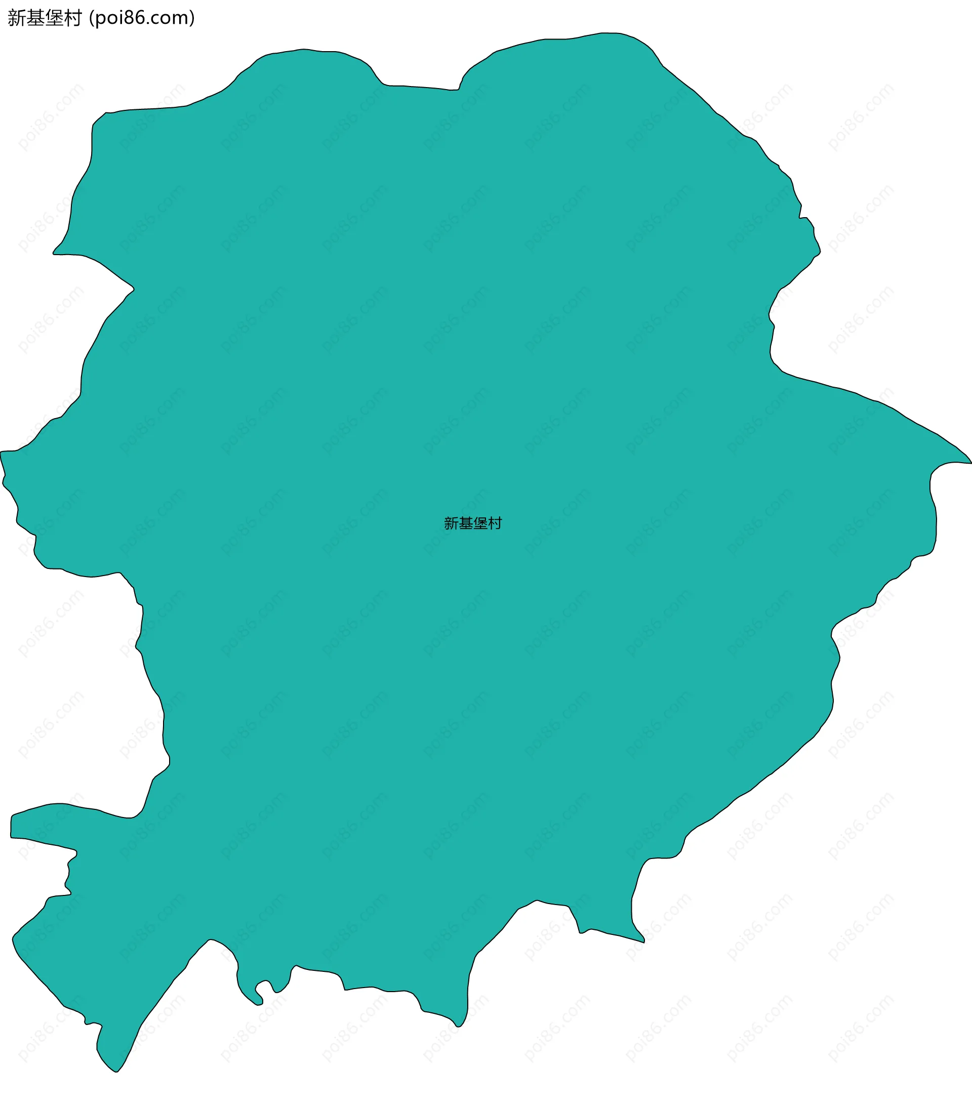 新基堡村边界地图