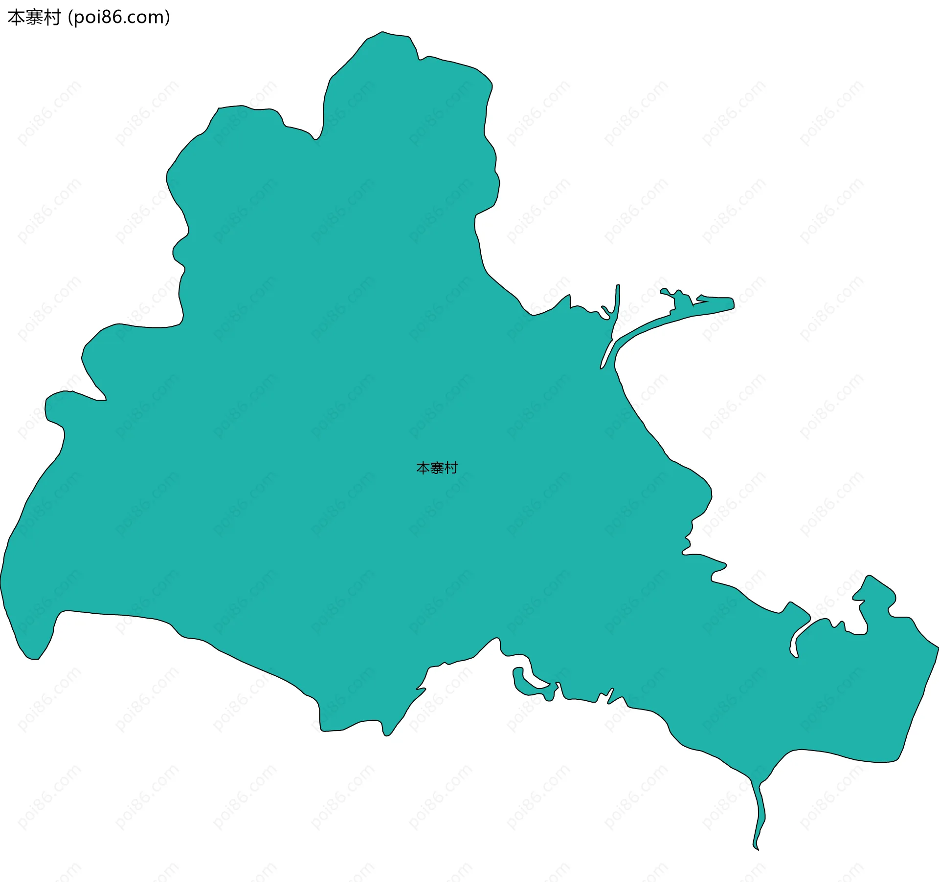 本寨村边界地图