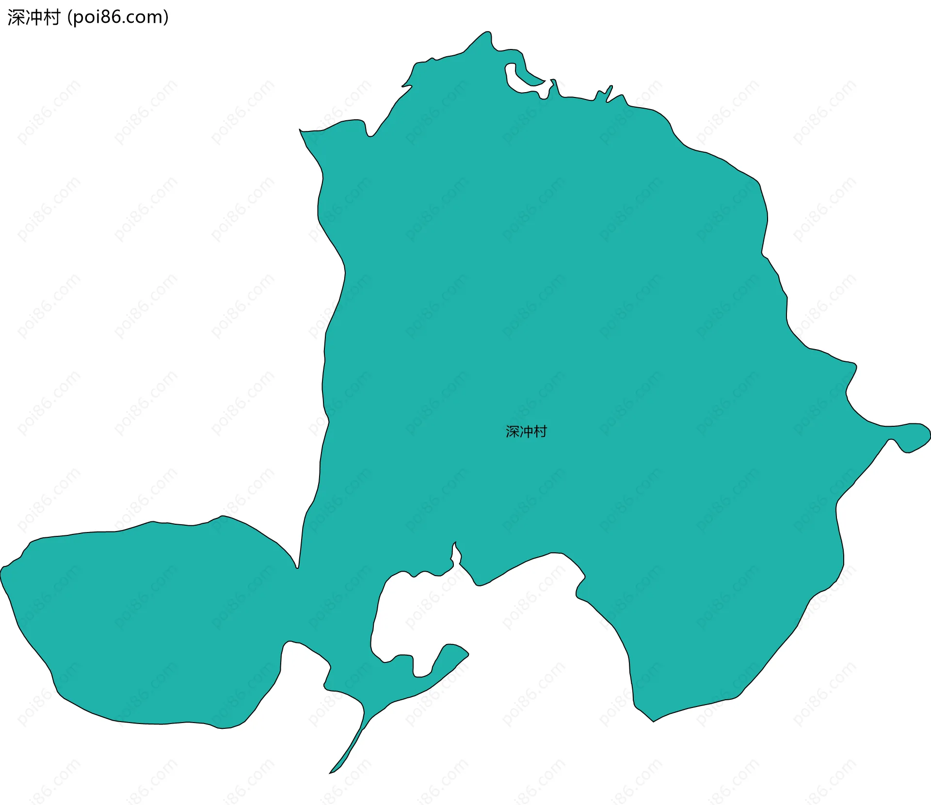 深冲村边界地图