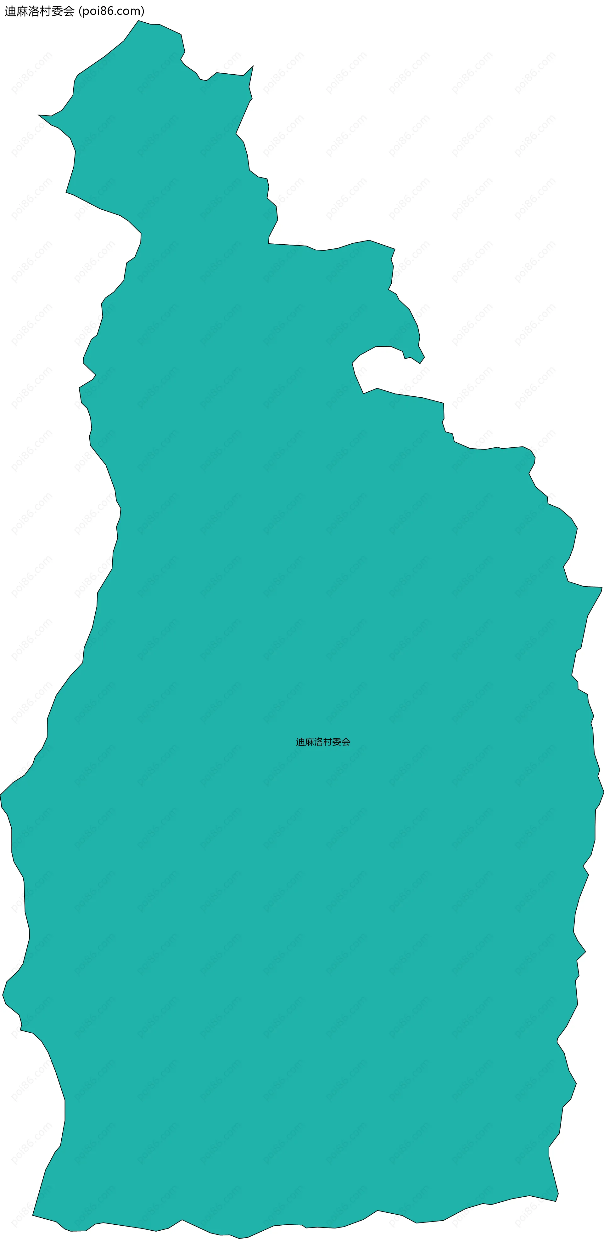 迪麻洛村委会边界地图